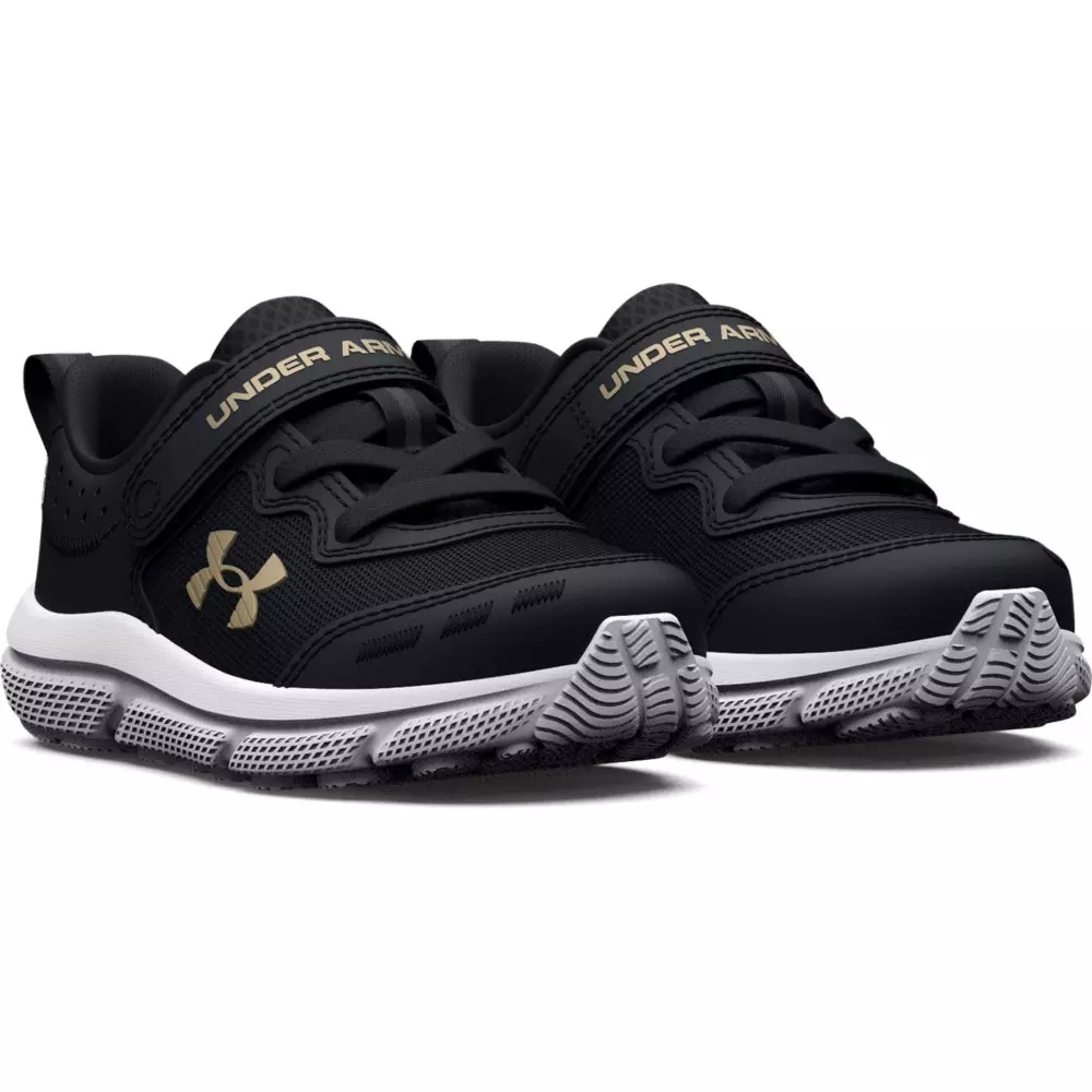 Under Armour Assert 10 AC "Black/Metallic Gold" Infant Girls' Running Shoe - BLACK/GOLD