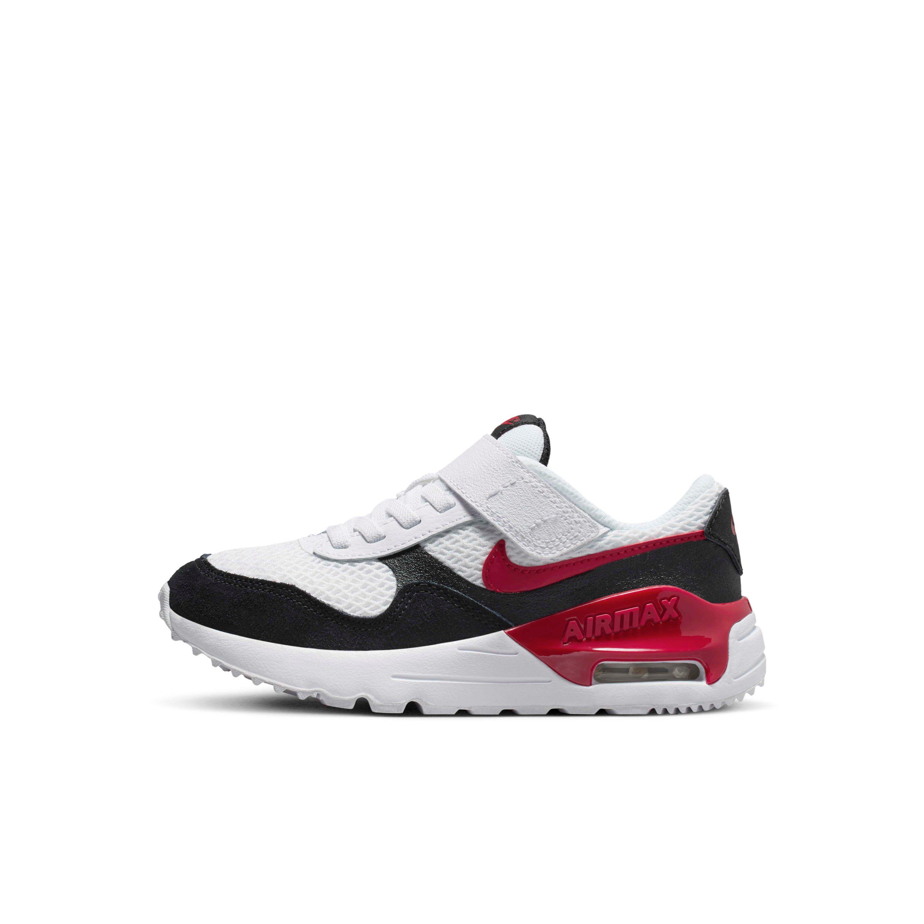 Nike Air Max SYSTM Preschool Boys' "White/Black/White/Gym Red" Shoe