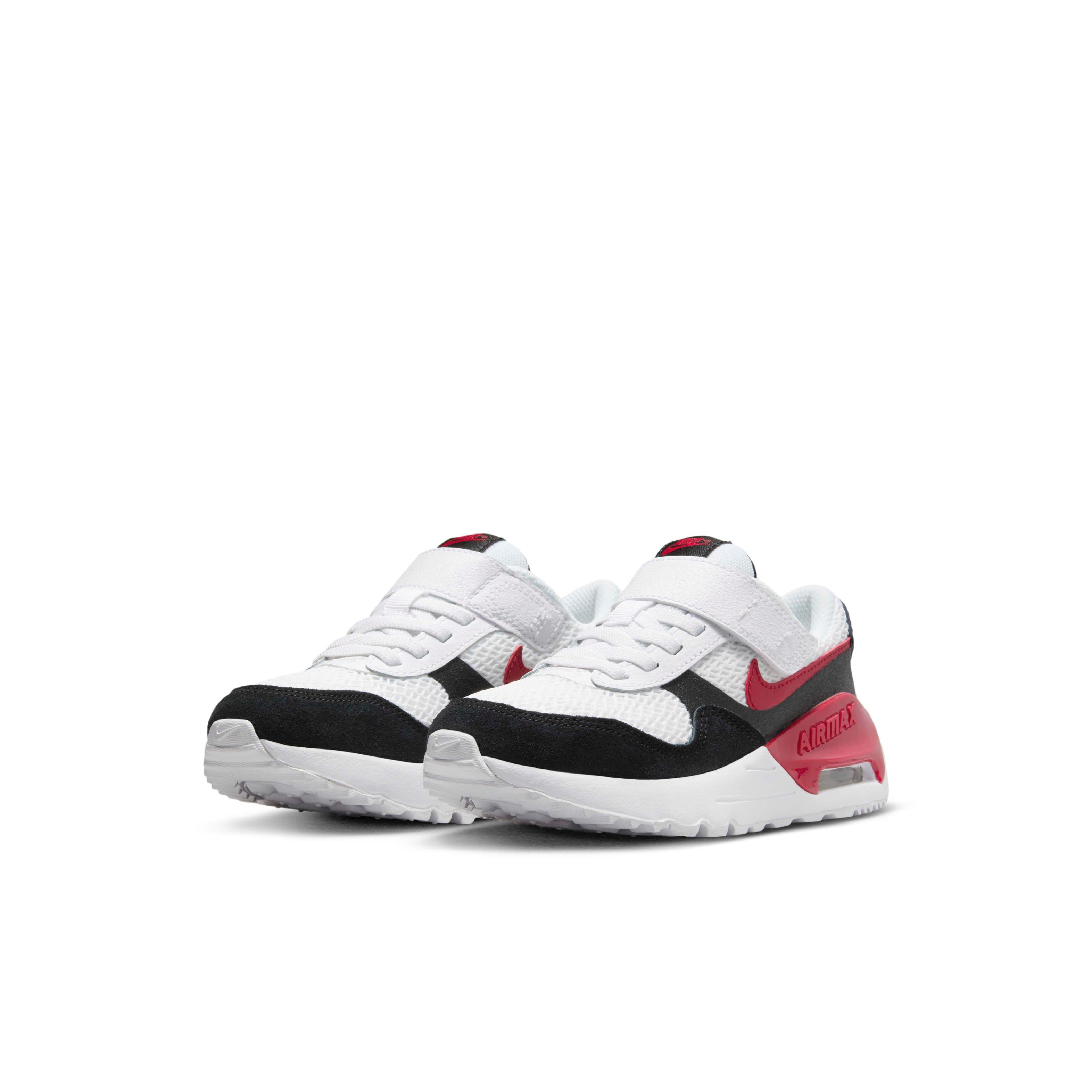 Nike Air Max SYSTM Preschool Boys' "White/Black/White/Gym Red" Shoe