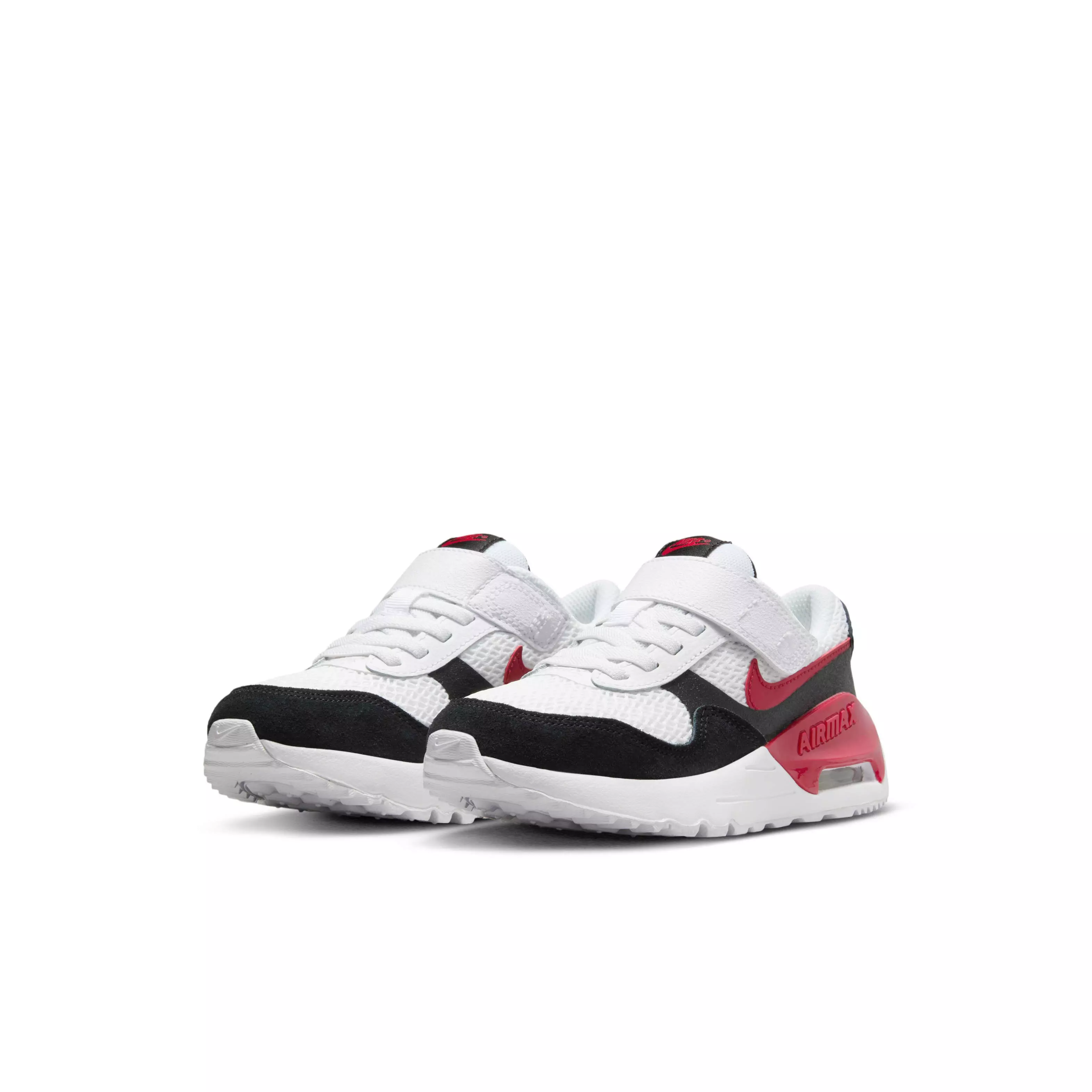 Nike Air Max SYSTM "White/Black/White/Gym Red" Preschool Boys' Shoe - WHITE/BLACK/WHITE/RED