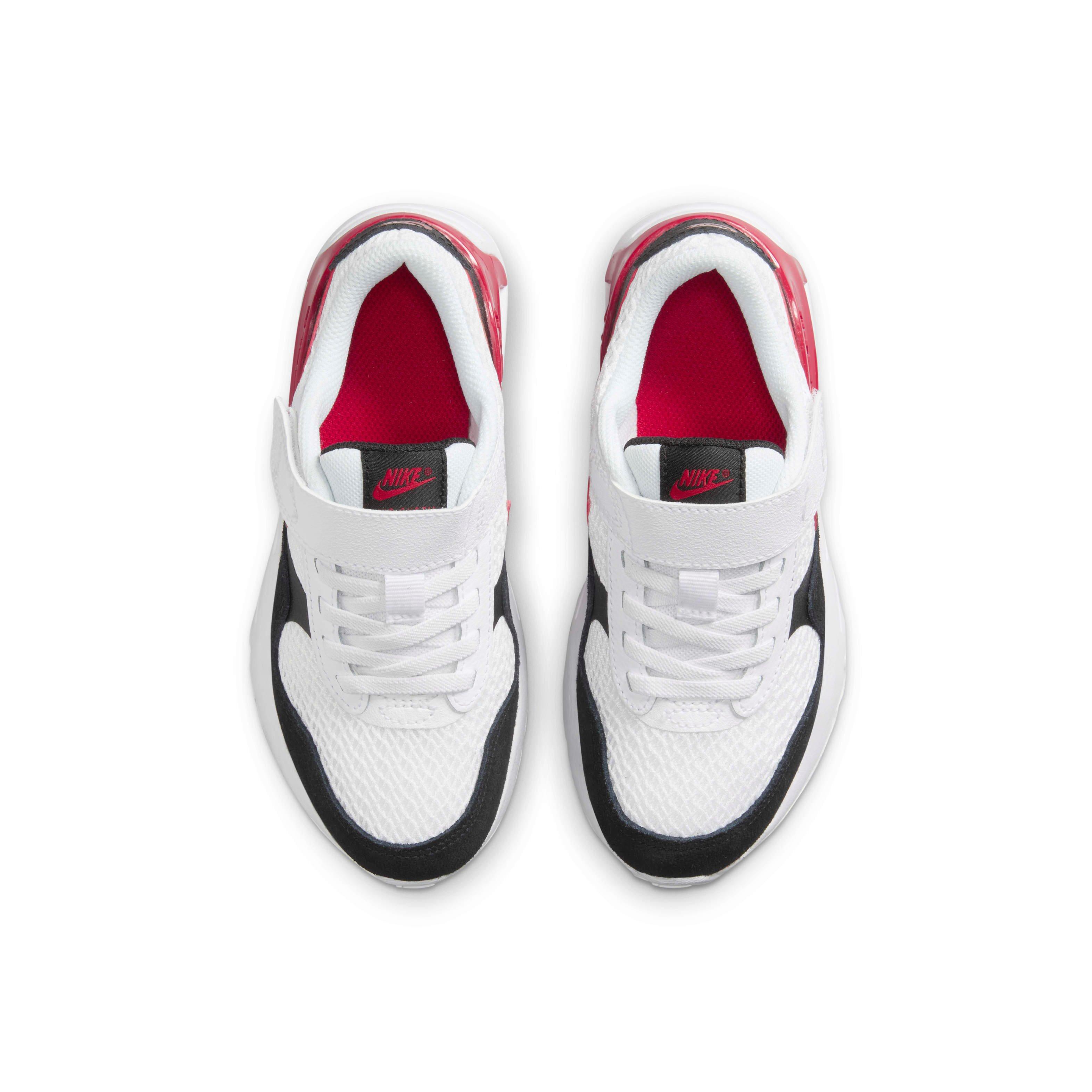Nike Air Max SYSTM Preschool Boys' "White/Black/White/Gym Red" Shoe