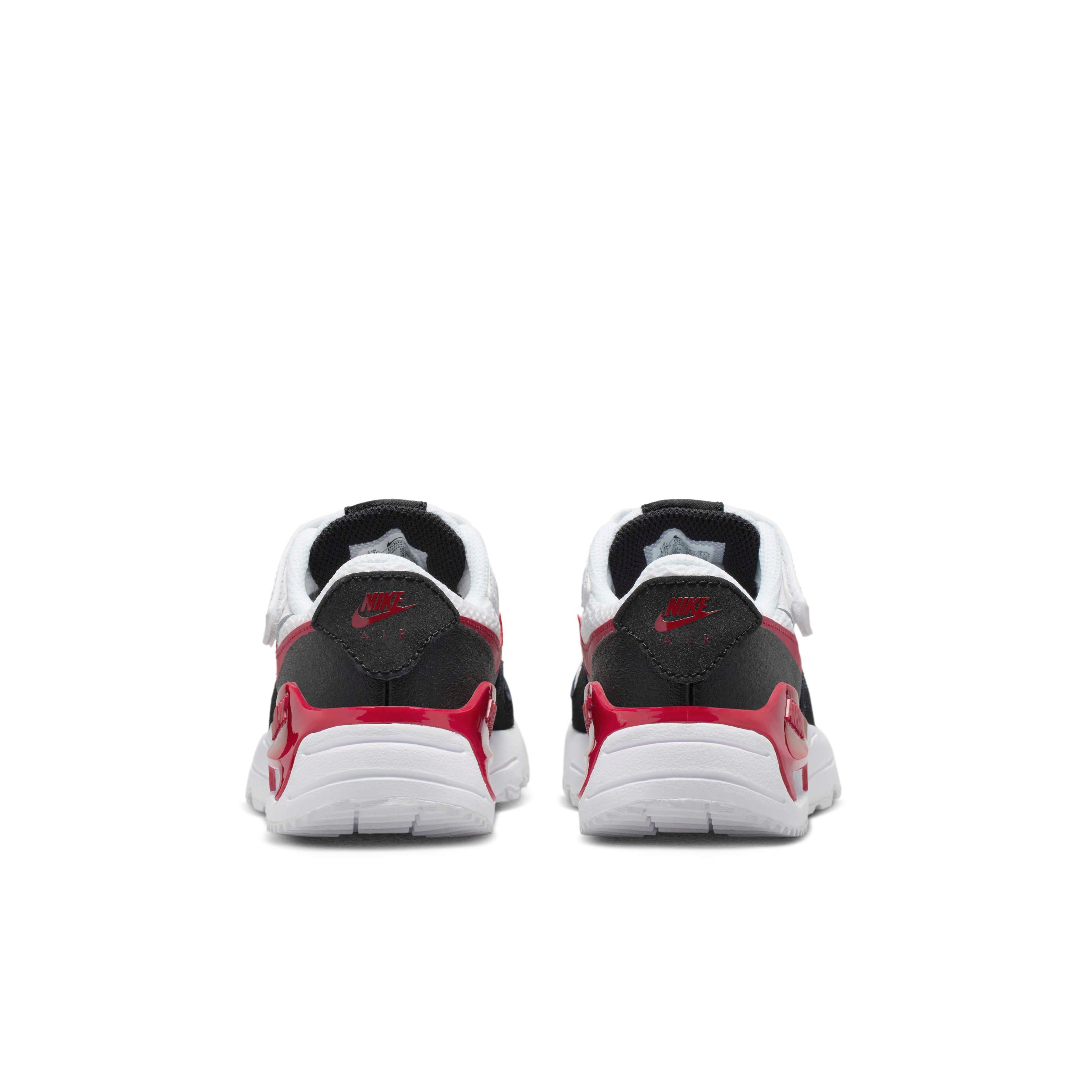 Nike Air Max SYSTM Preschool Boys' "White/Black/White/Gym Red" Shoe