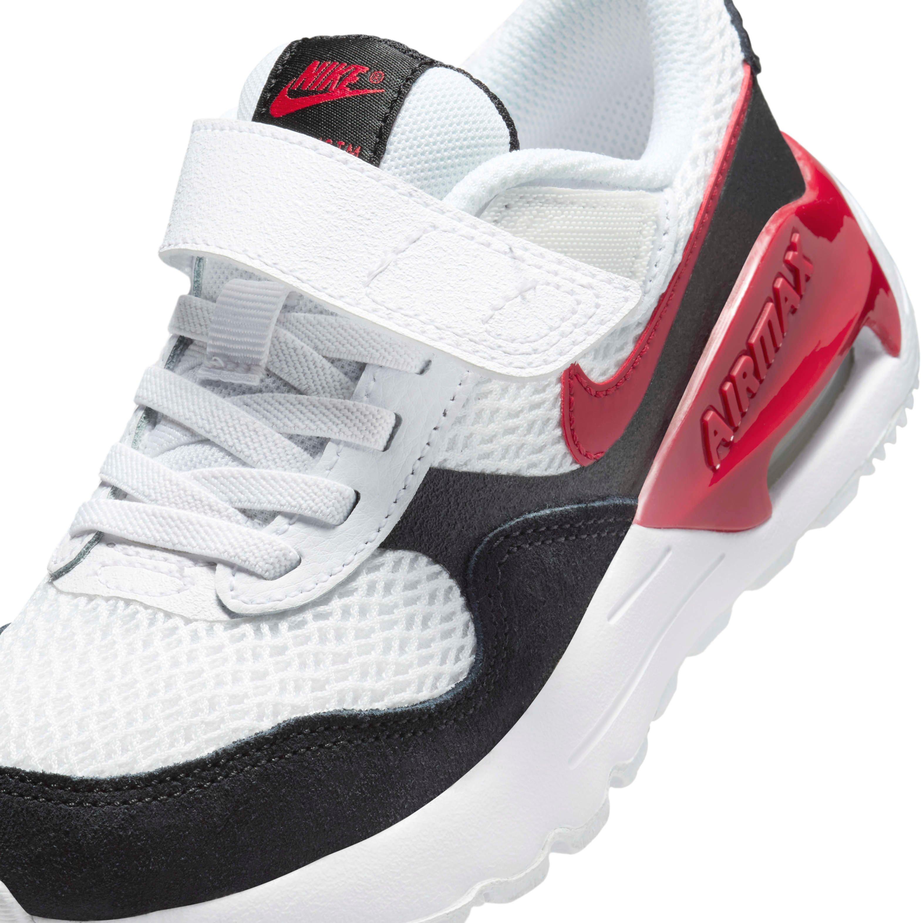 Nike Air Max SYSTM Preschool Boys' "White/Black/White/Gym Red" Shoe