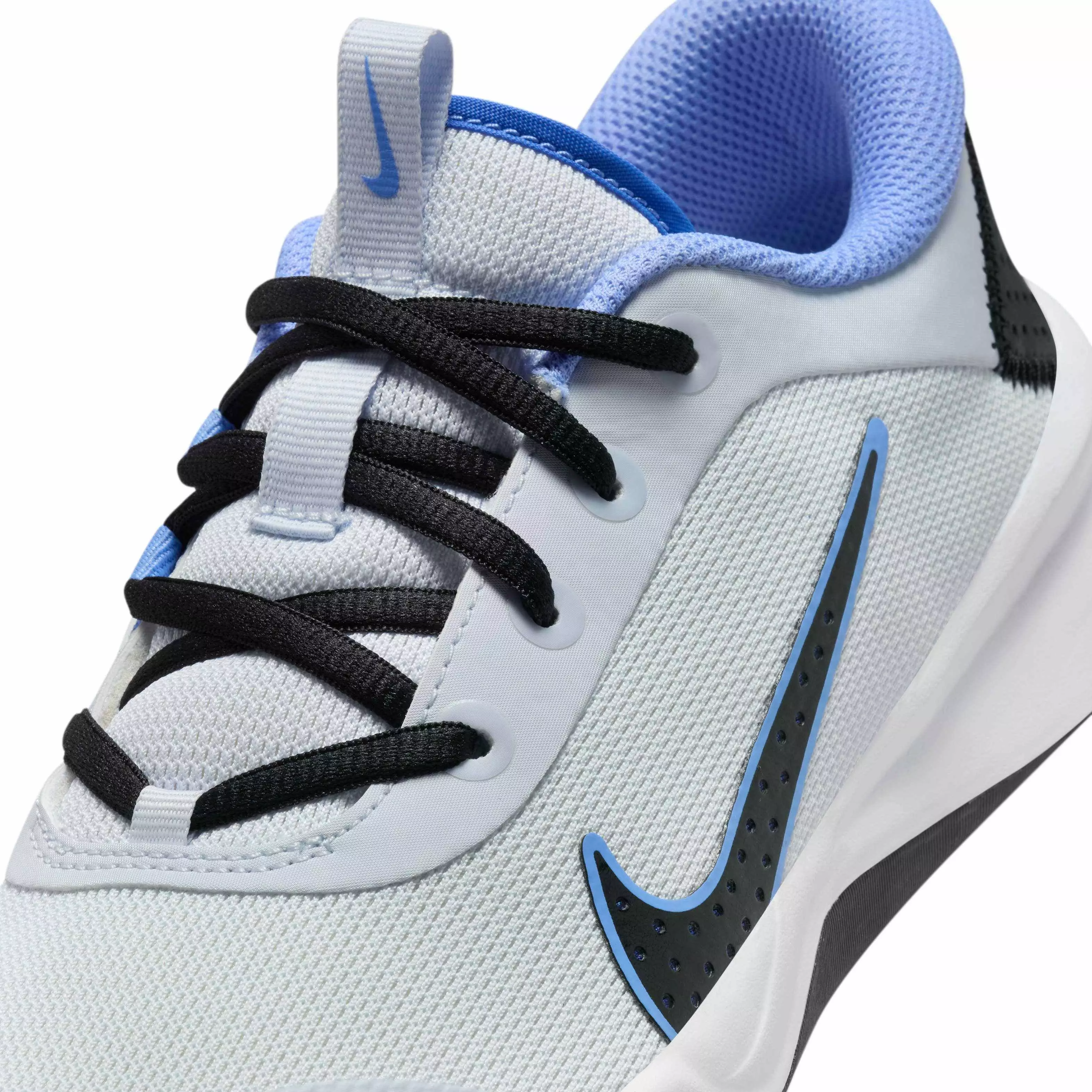 Nike Omni Multi-Court "Football Grey/Black/Astronomy Blue/Royal Pulse" Grade School Boys' Shoe - GREY/BLACK/BLUE/ROYAL