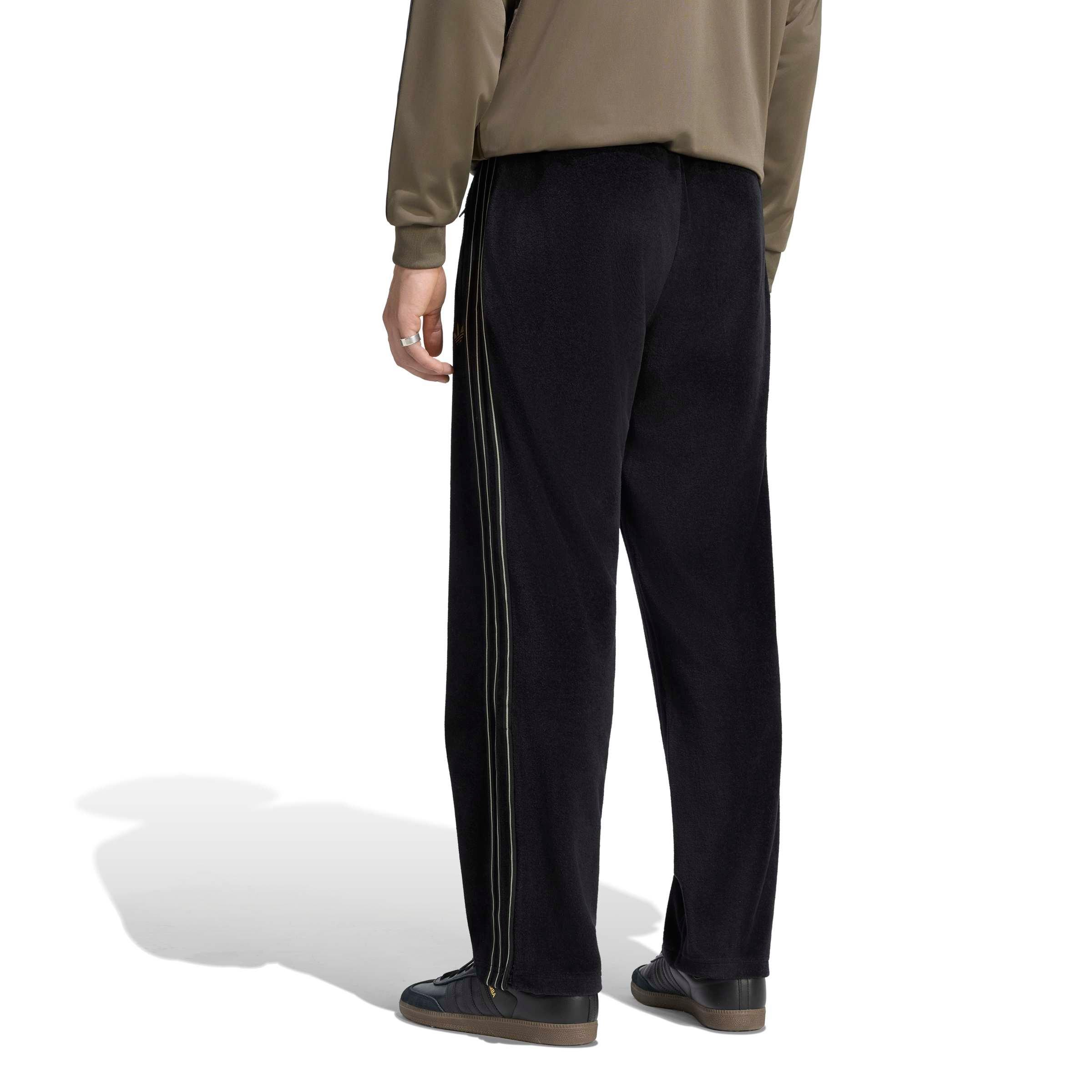 adidas Originals Men's Firebird Velour Track Pants - Black - BLACK