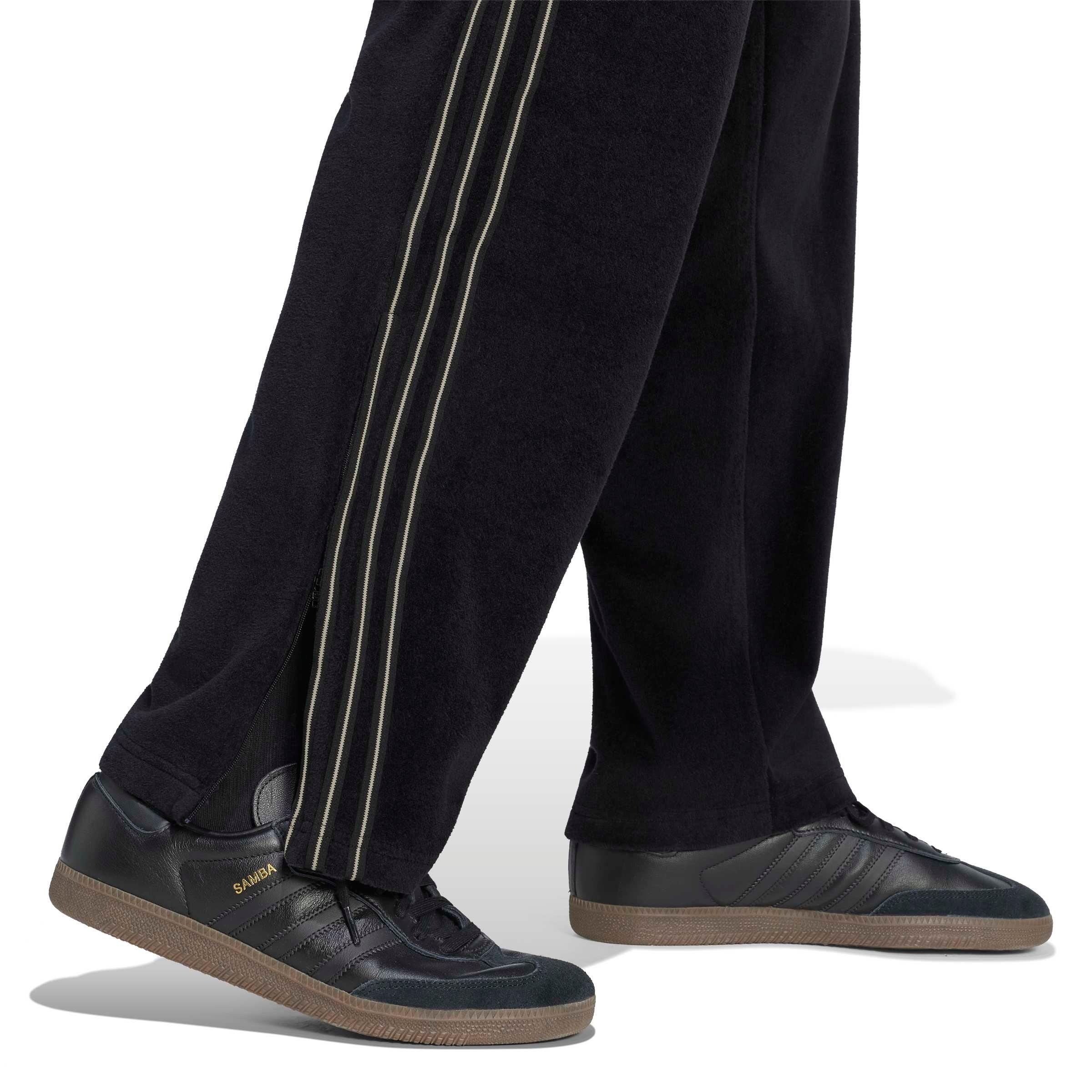 adidas Originals Men's Firebird Velour Track Pants - Black - BLACK