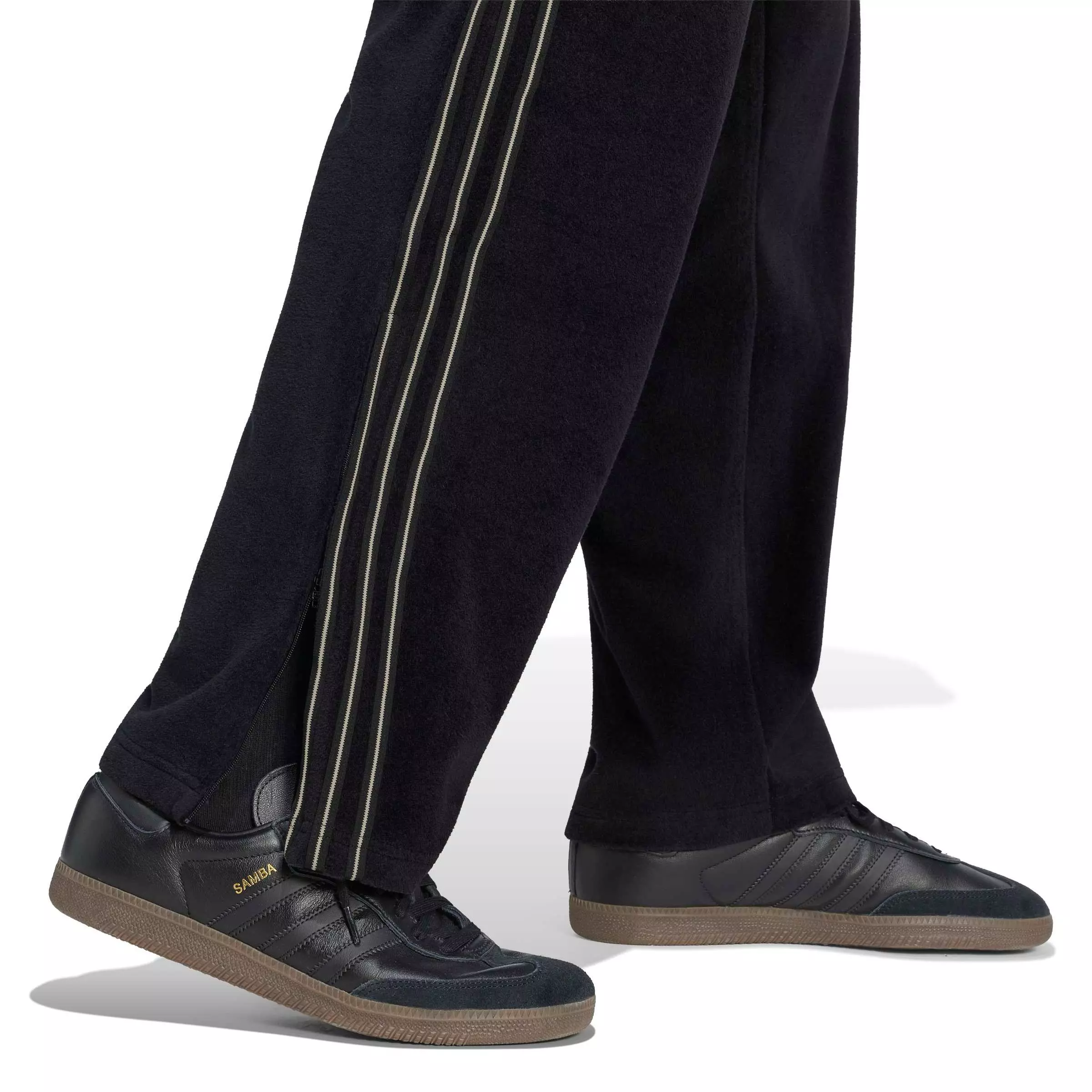 adidas Originals Men's Firebird Velour Track Pants - Black - BLACK
