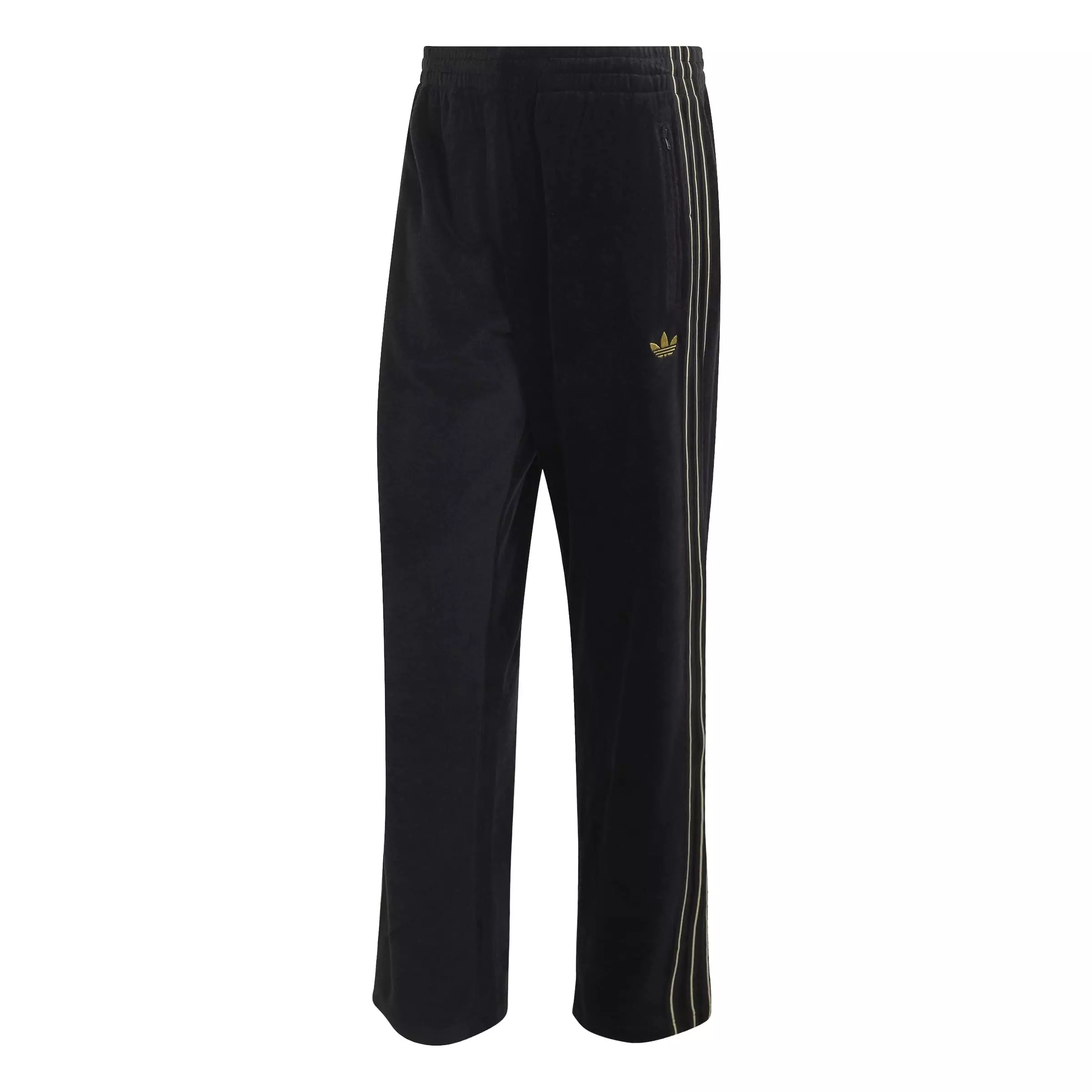 adidas Originals Men's Firebird Velour Track Pants - Black - BLACK