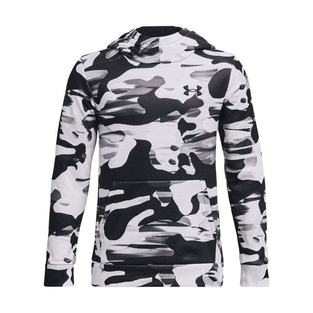 Under Armour Boys' Fleece Printed Hoodie - BLACK Thumbnail View 1