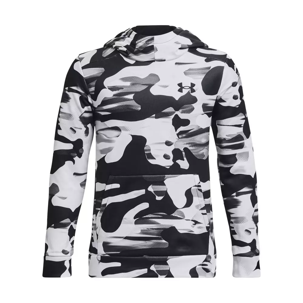 Under Armour Boys' Fleece Printed Hoodie - BLACK