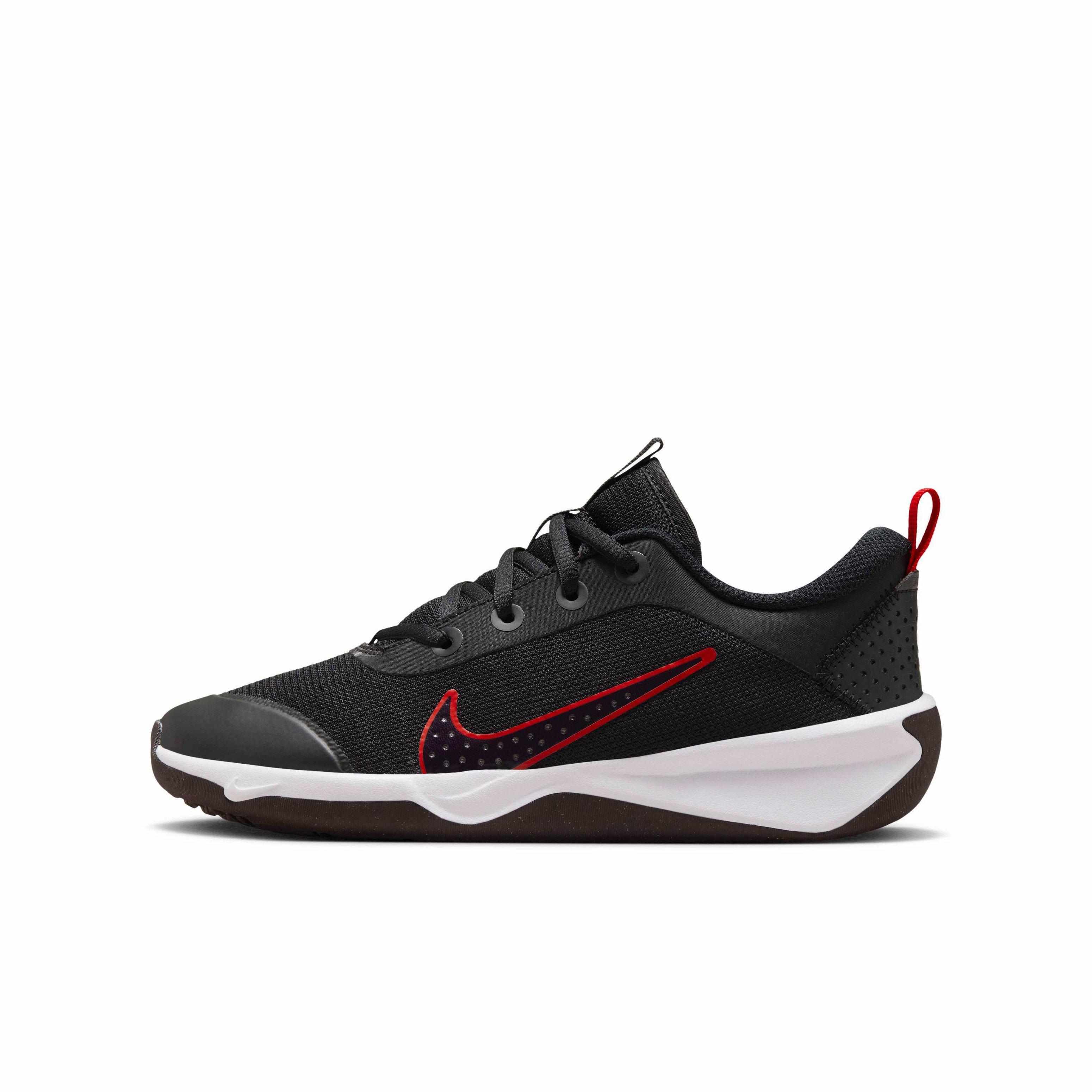 Nike Omni Multi-Court Grade School Boys' "Black/Gym Red/Cement Grey/Burgundy Ash" Shoe