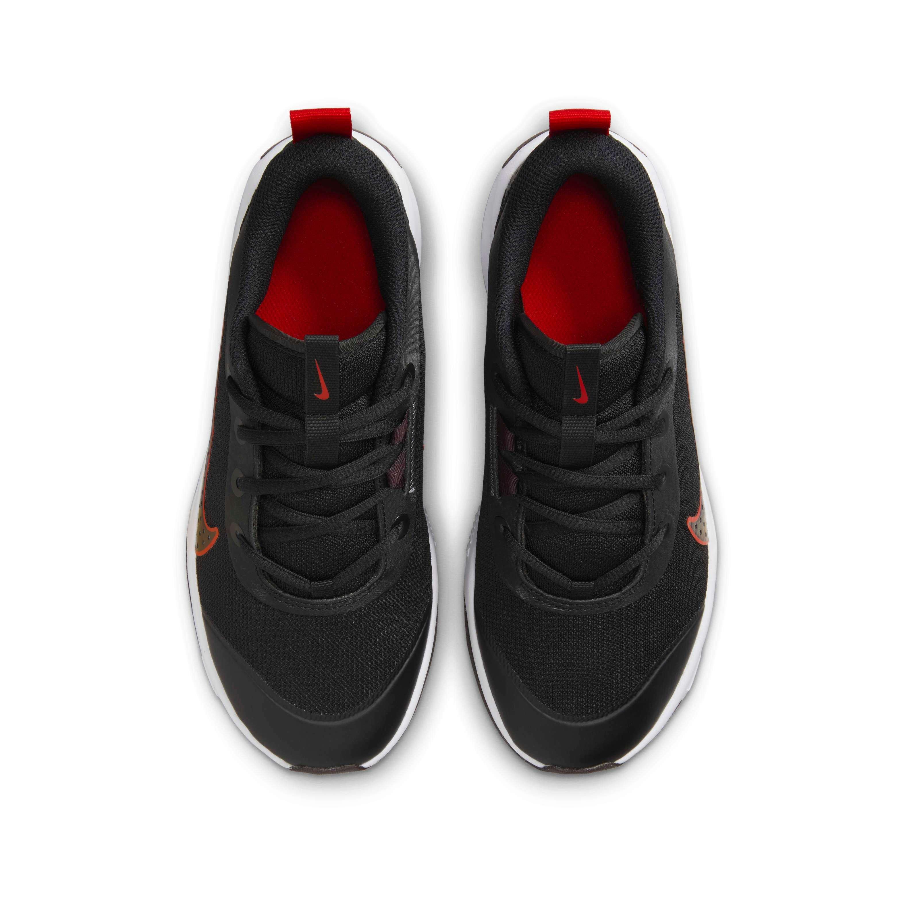 Nike Omni Multi-Court Grade School Boys' "Black/Gym Red/Cement Grey/Burgundy Ash" Shoe