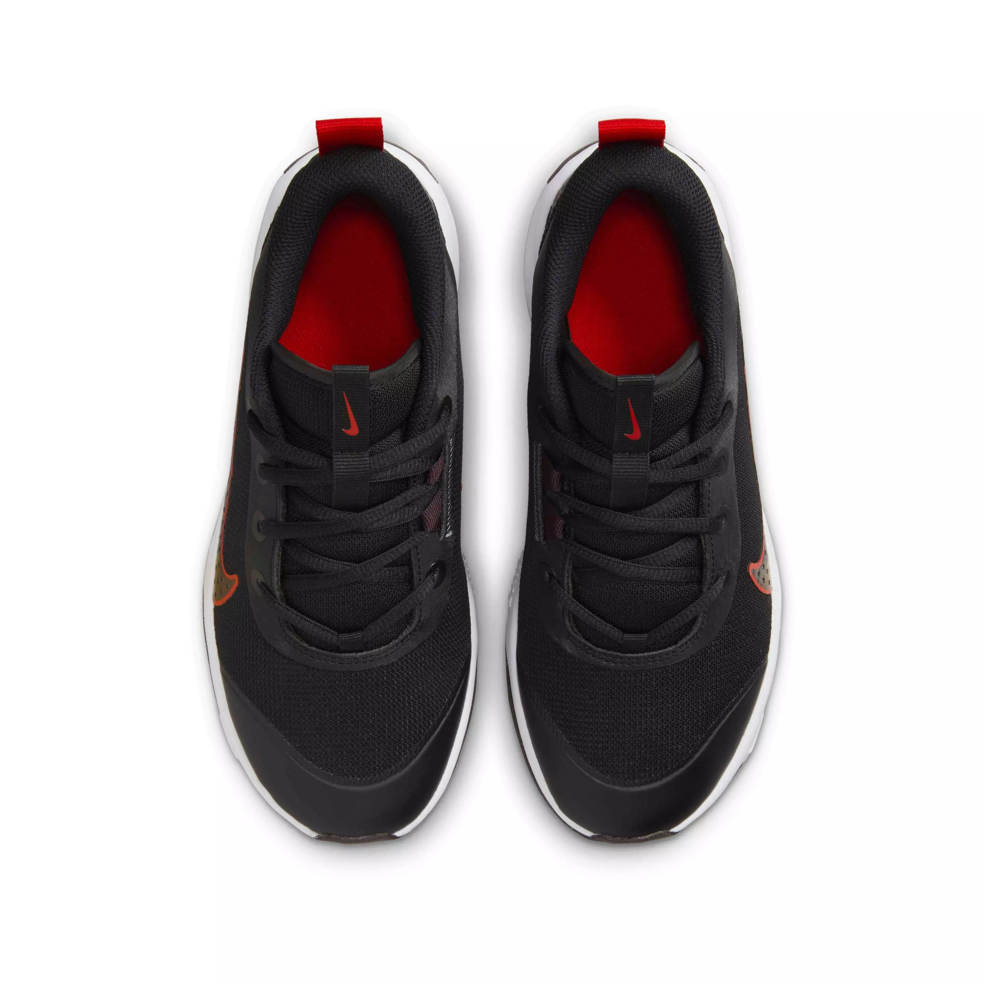 Nike Omni Multi-Court "Black/Gym Red/Cement Grey/Burgundy Ash" Grade School Boys' Shoe - BLACK/RED/GREY/BURGUNDY