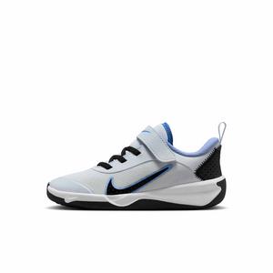 Nike Omni Multi-Court "Football Grey/Black/Astronomy Blue/Royal Pulse" Preschool Boys' Shoe