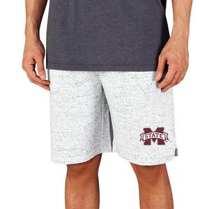 College Concepts Men's Mississippi State Bulldogs Throttle Shorts - White/Charcoal
