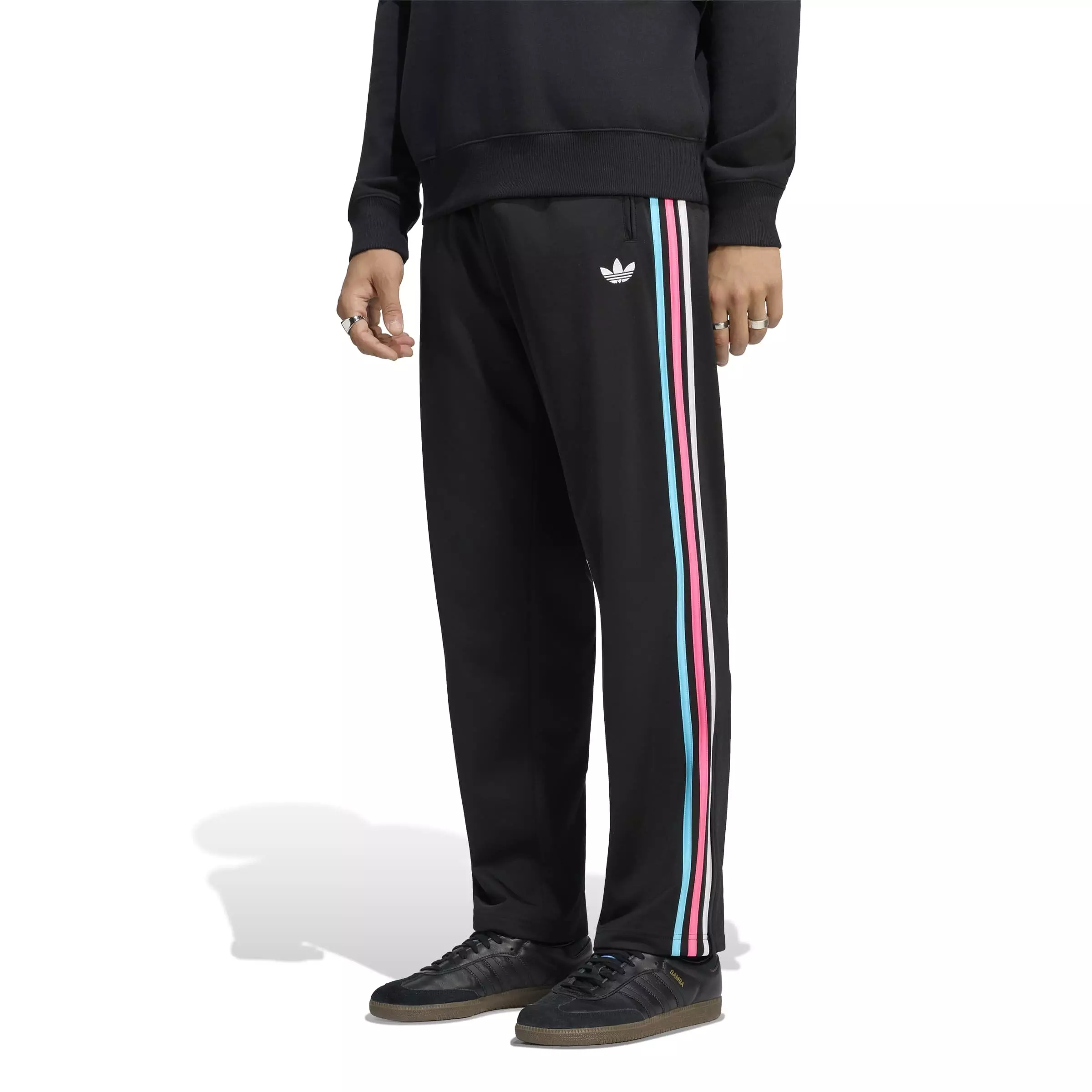 adidas Originals Men's Firebird Track Tracksuit Bottoms - Black - BLACK