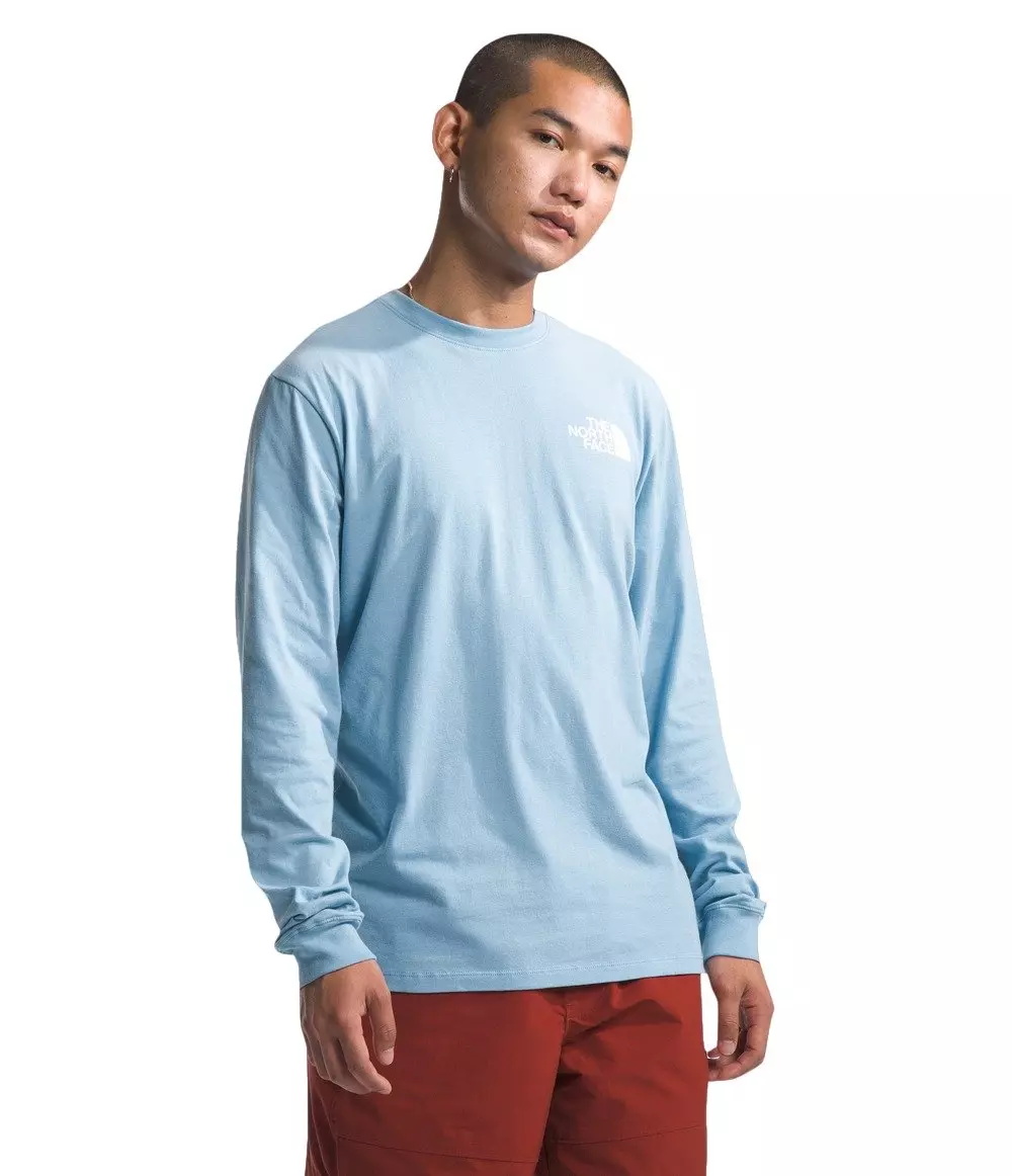The North Face Men’s Long-Sleeve Box NSE Tee - LT BLUE