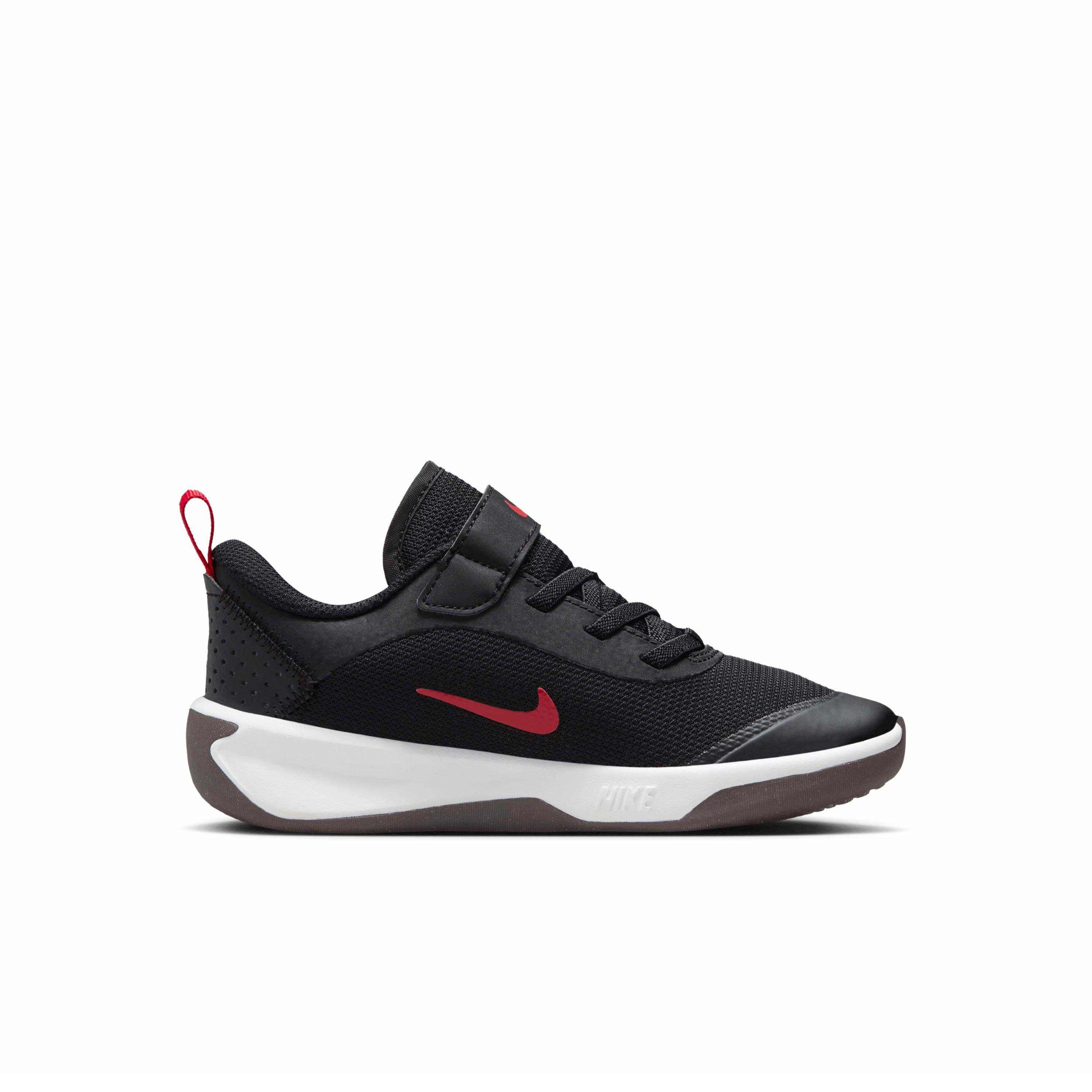 Nike Omni Multi-Court "Black/Gym Red/Cement Grey/Burgundy Ash" Preschool Boys' Shoe - BLACK/RED/GREY/BURGUNDY Thumbnail View 1