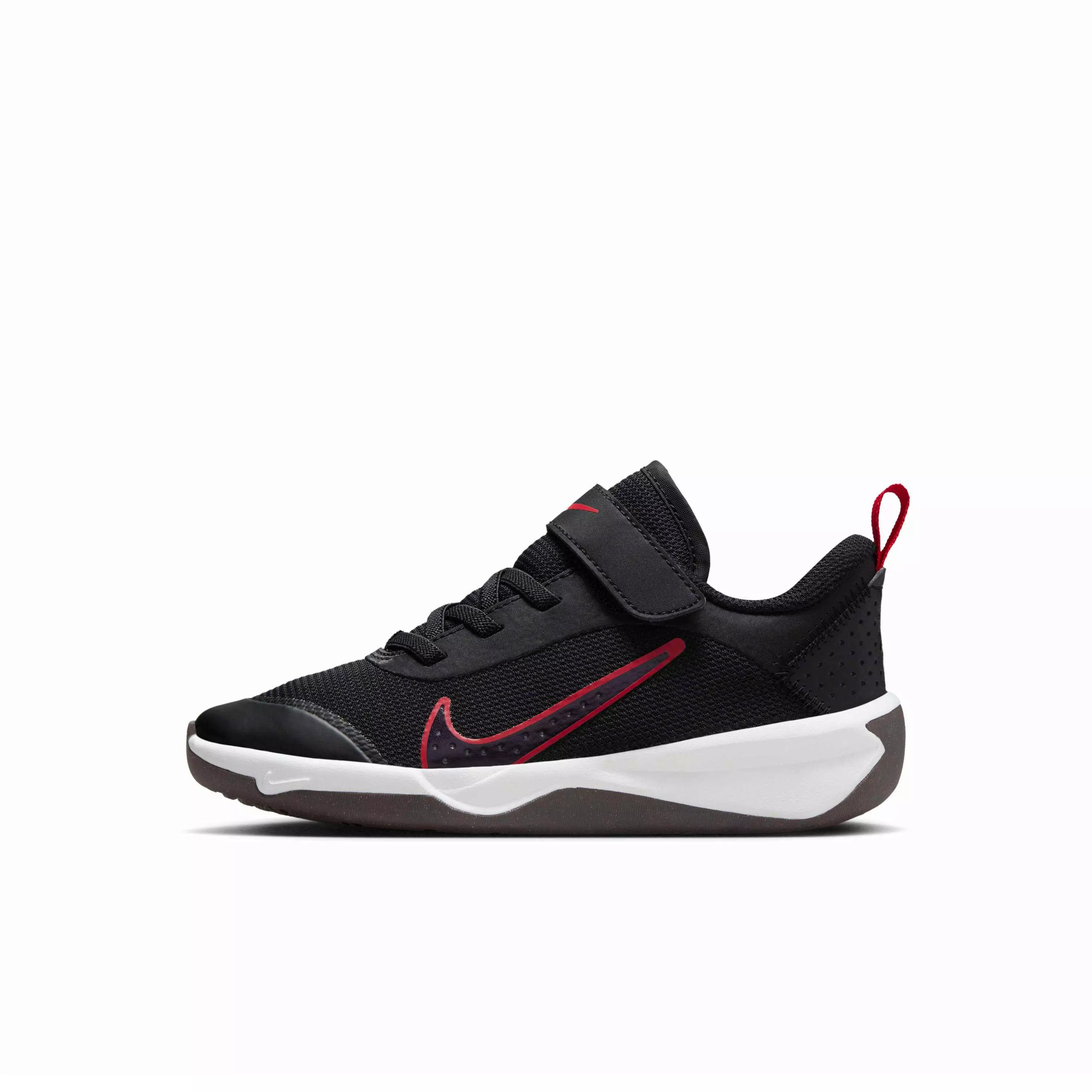Nike Omni Multi-Court "Black/Gym Red/Cement Grey/Burgundy Ash" Preschool Boys' Shoe - BLACK/RED/GREY/BURGUNDY
