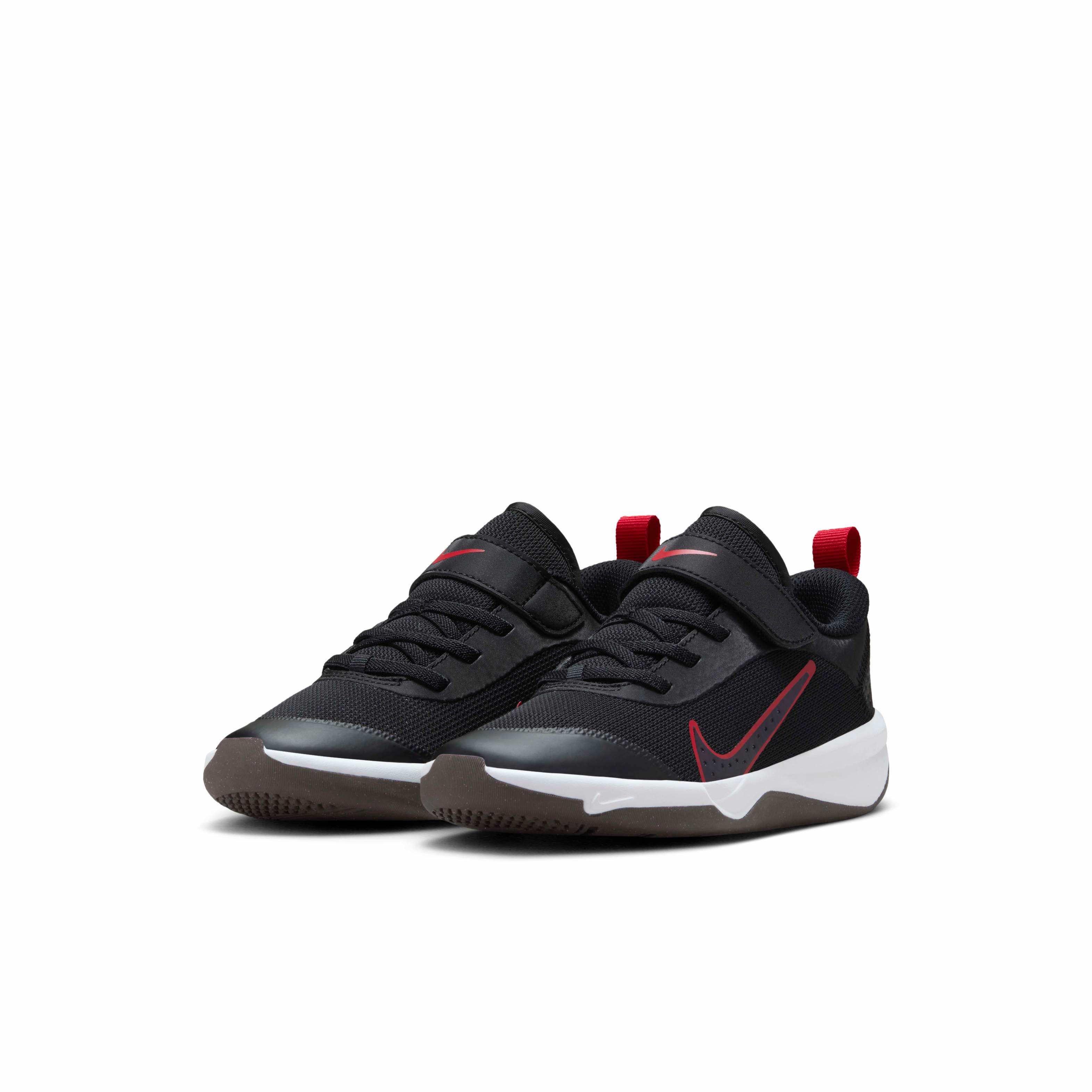 Nike Omni Multi-Court "Black/Gym Red/Cement Grey/Burgundy Ash" Preschool Boys' Shoe - BLACK/RED/GREY/BURGUNDY Thumbnail View 3