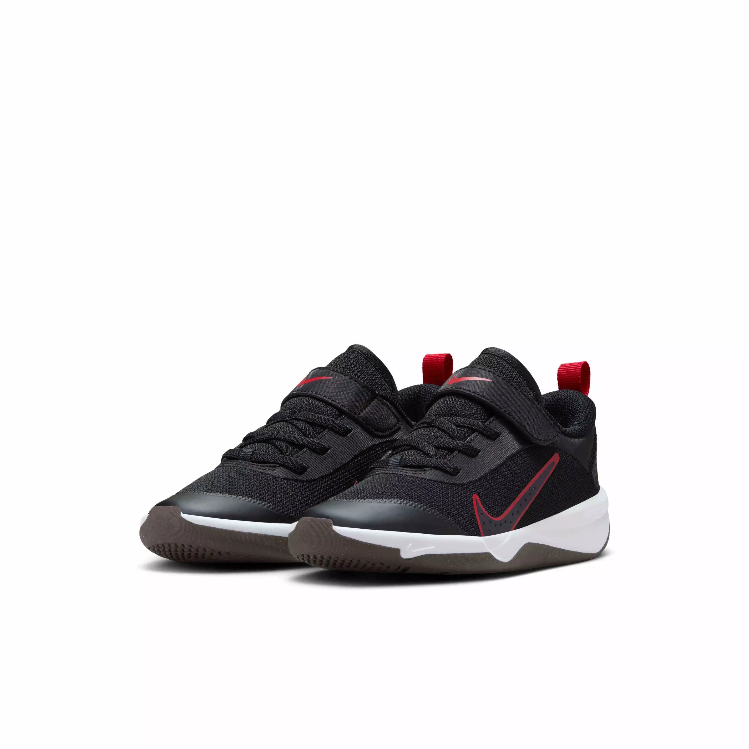Nike Omni Multi-Court "Black/Gym Red/Cement Grey/Burgundy Ash" Preschool Boys' Shoe - BLACK/RED/GREY/BURGUNDY