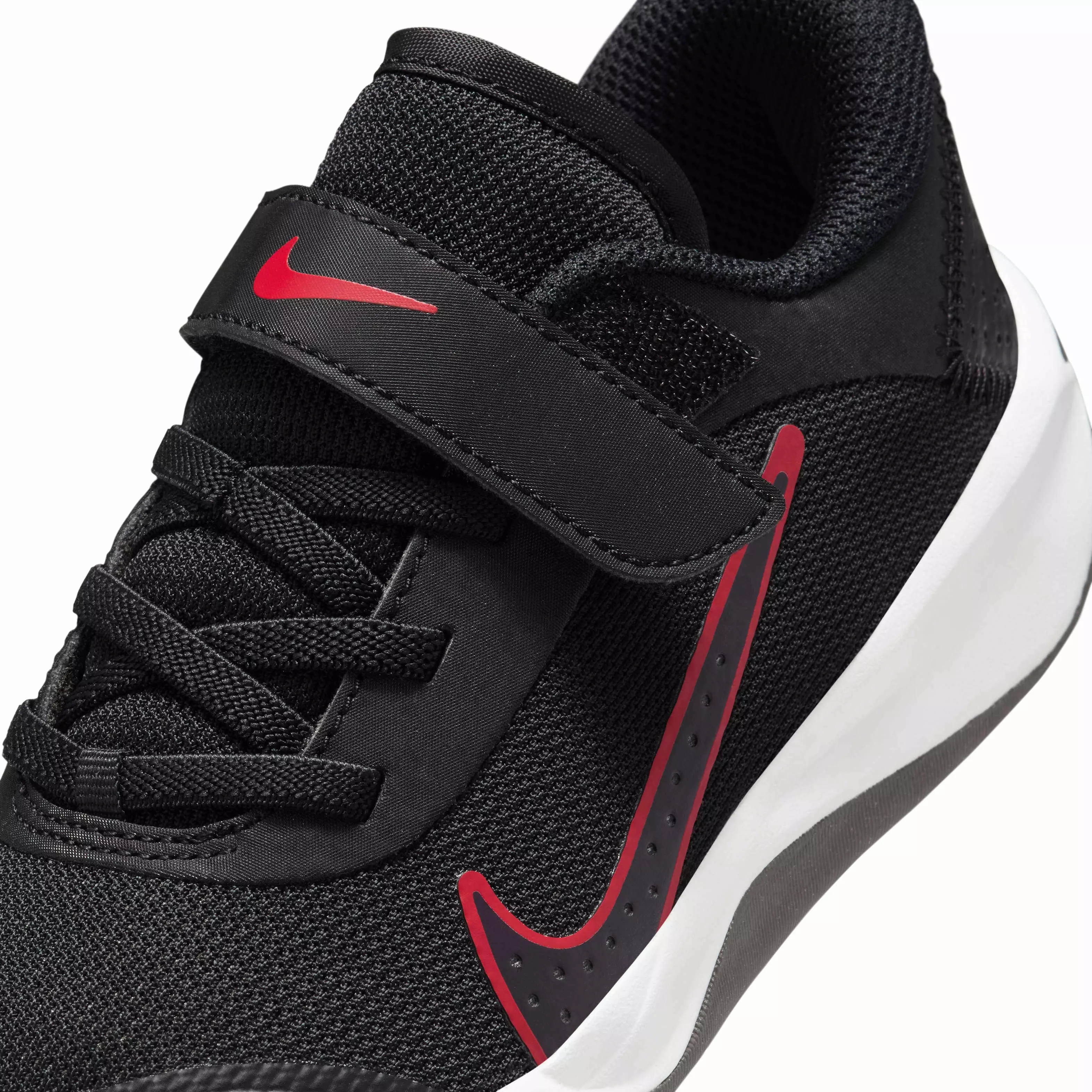 Nike Omni Multi-Court "Black/Gym Red/Cement Grey/Burgundy Ash" Preschool Boys' Shoe - BLACK/RED/GREY/BURGUNDY
