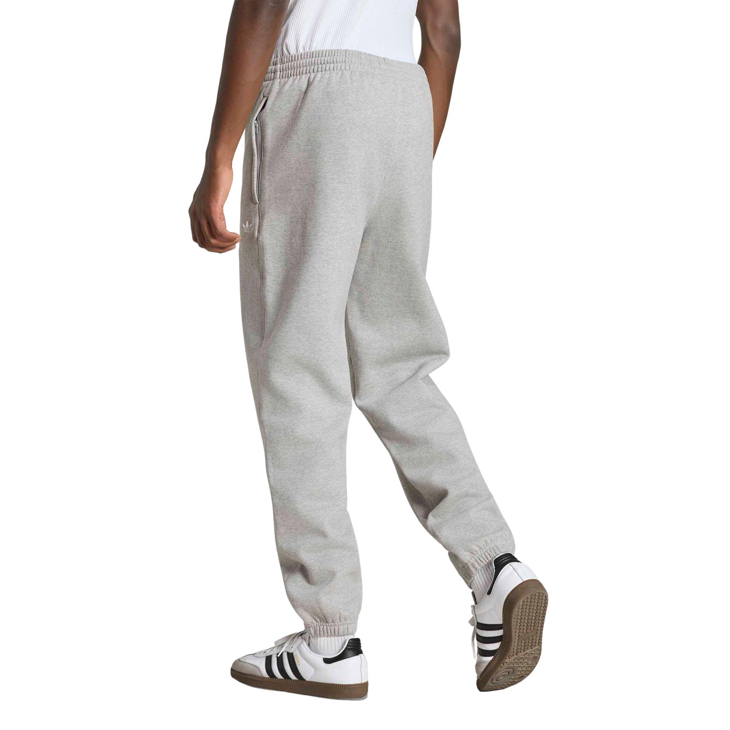adidas Originals Men's Trefoil Essentials Regular Fleece Joggers - Grey - GREY Thumbnail View 2