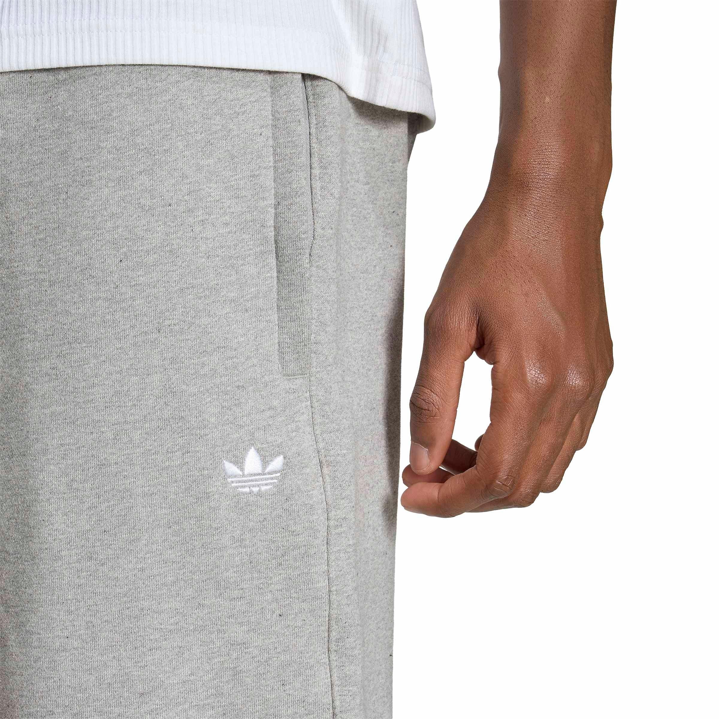 adidas Originals Men's Trefoil Essentials Regular Fleece Joggers - Grey - GREY Thumbnail View 3