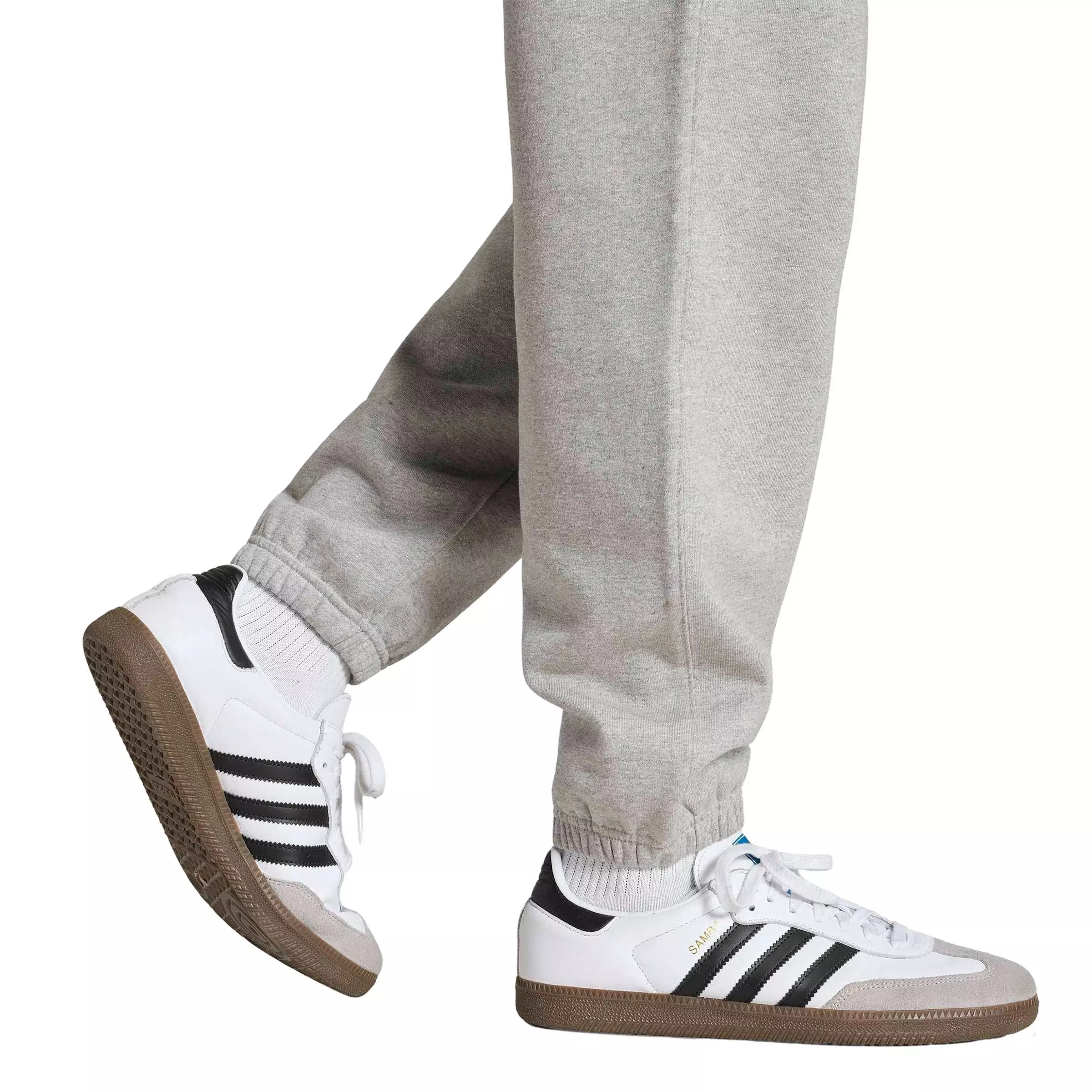 adidas Originals Men's Trefoil Essentials Regular Fleece Joggers - Grey - GREY