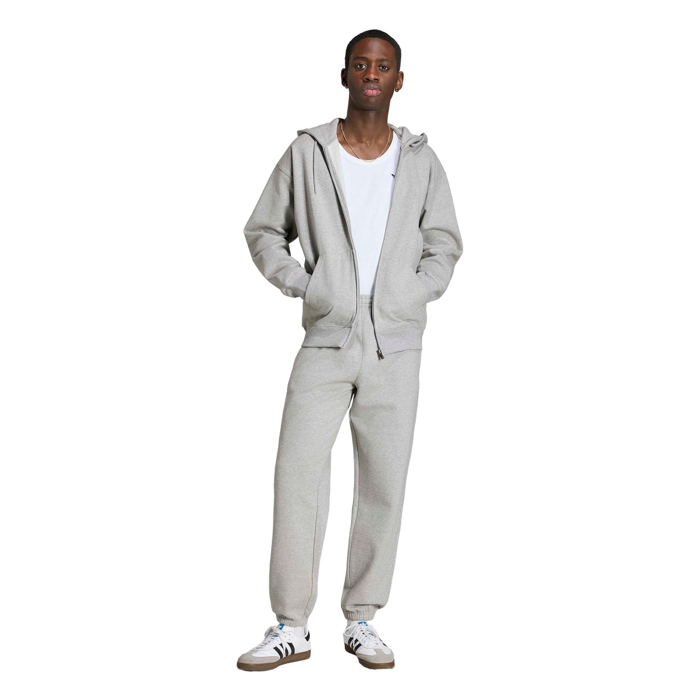 adidas Originals Men's Trefoil Essentials Regular Fleece Joggers - Grey - GREY Thumbnail View 5