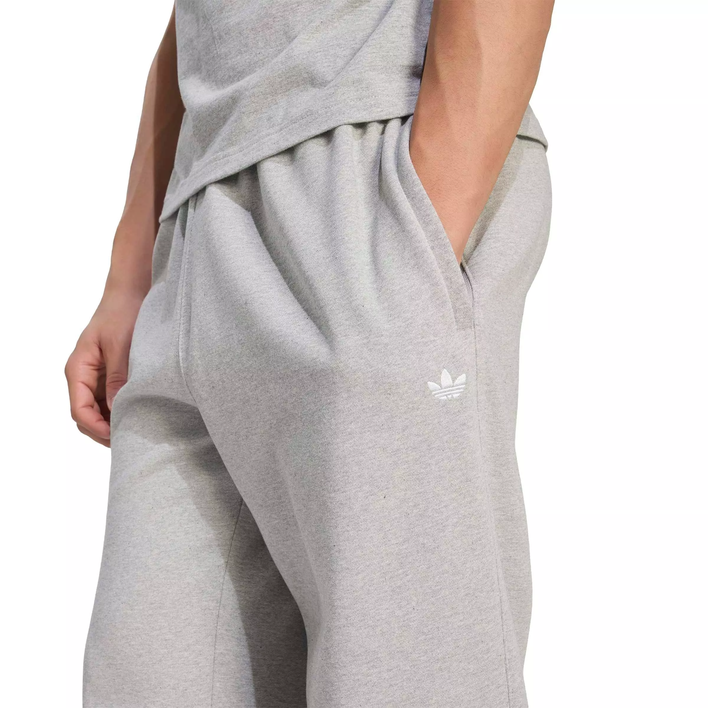 adidas Originals Men's Trefoil Essentials Open hem Joggers - Grey - GREY