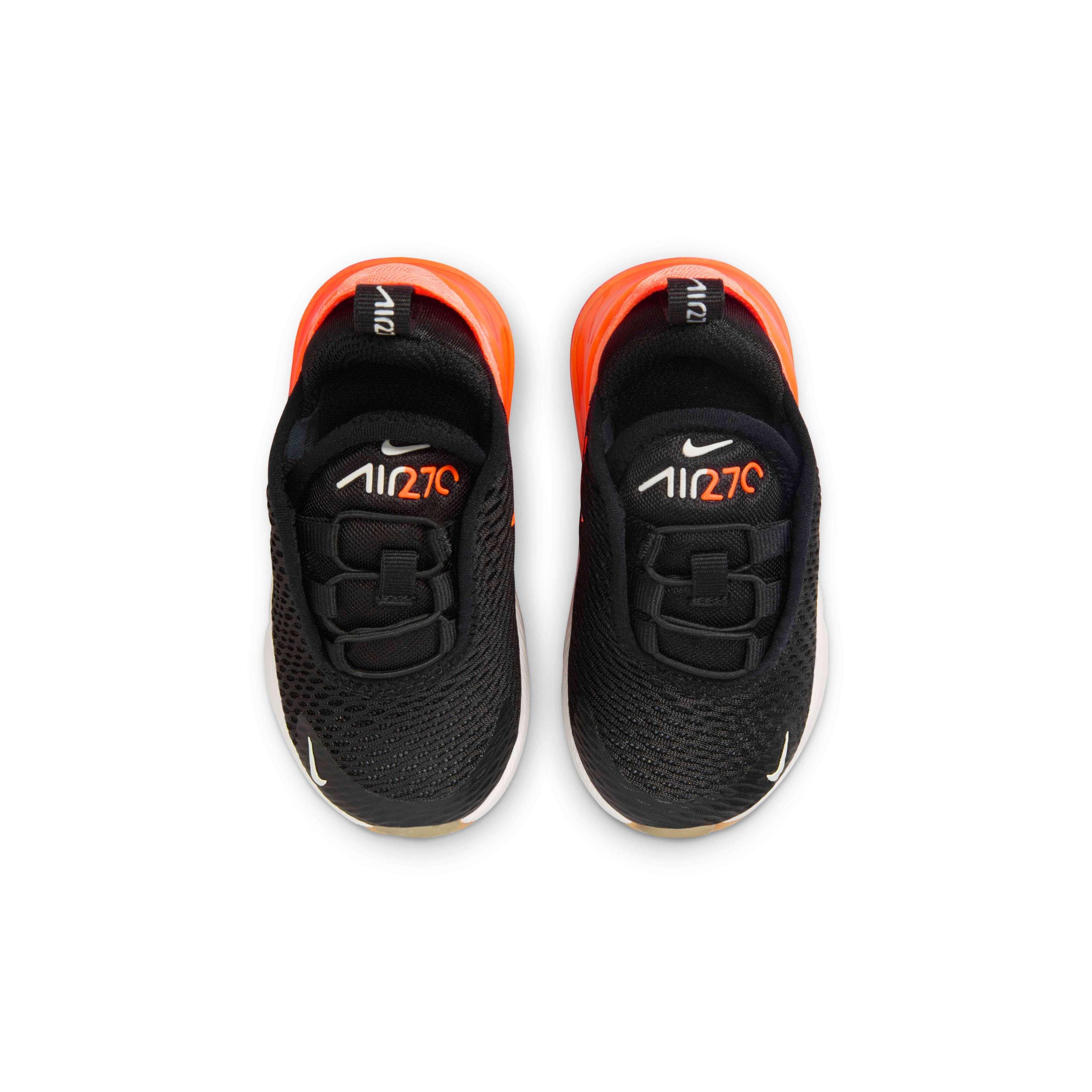 Nike Air Max 270 Infant Boys' "Black/Bright Crimson/Phantom/Total Orange" Shoe