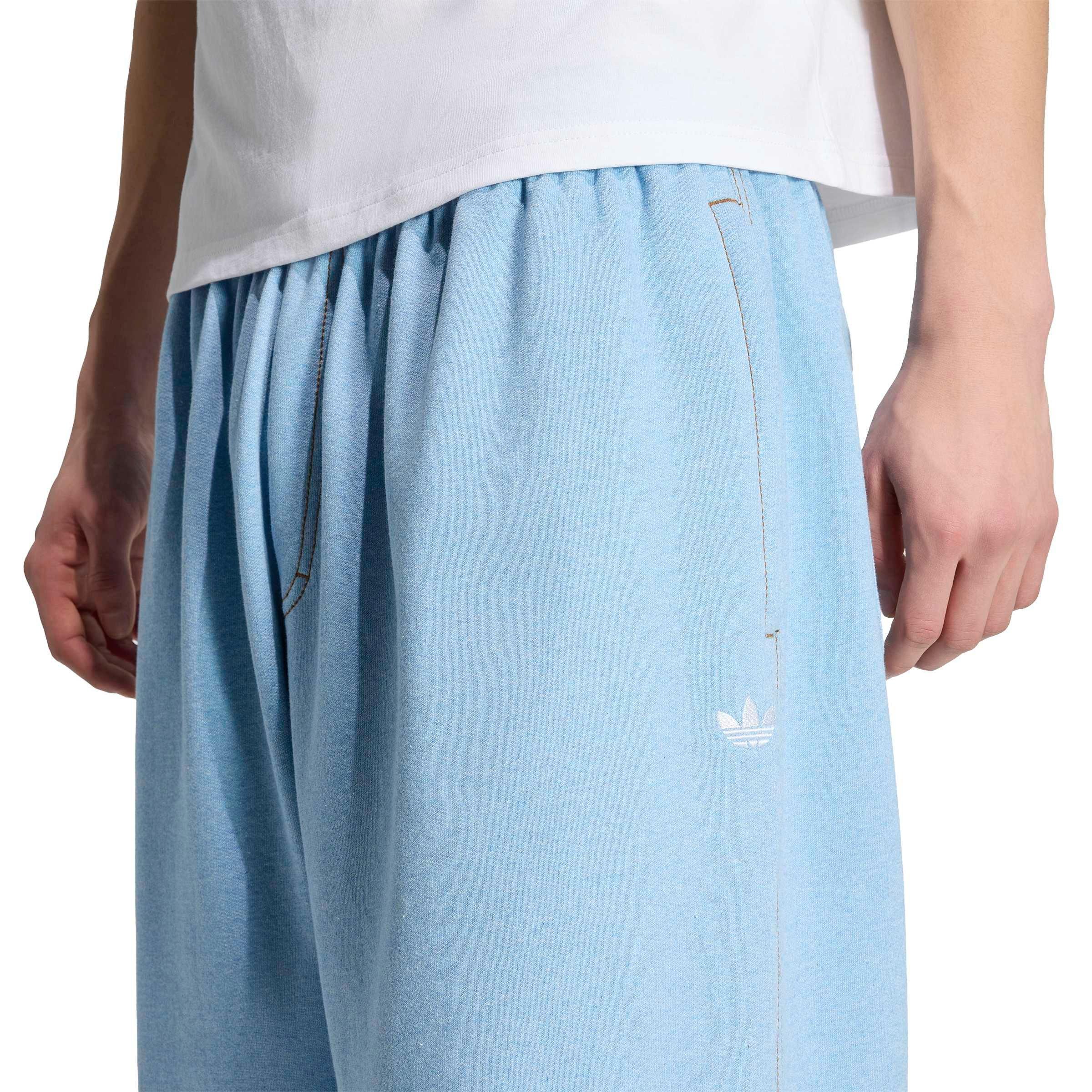 adidas Originals Men's Trefoil Essentials Melange Baggy Open Hem Joggers - Light Blue - LIGHT BLUE Thumbnail View 3