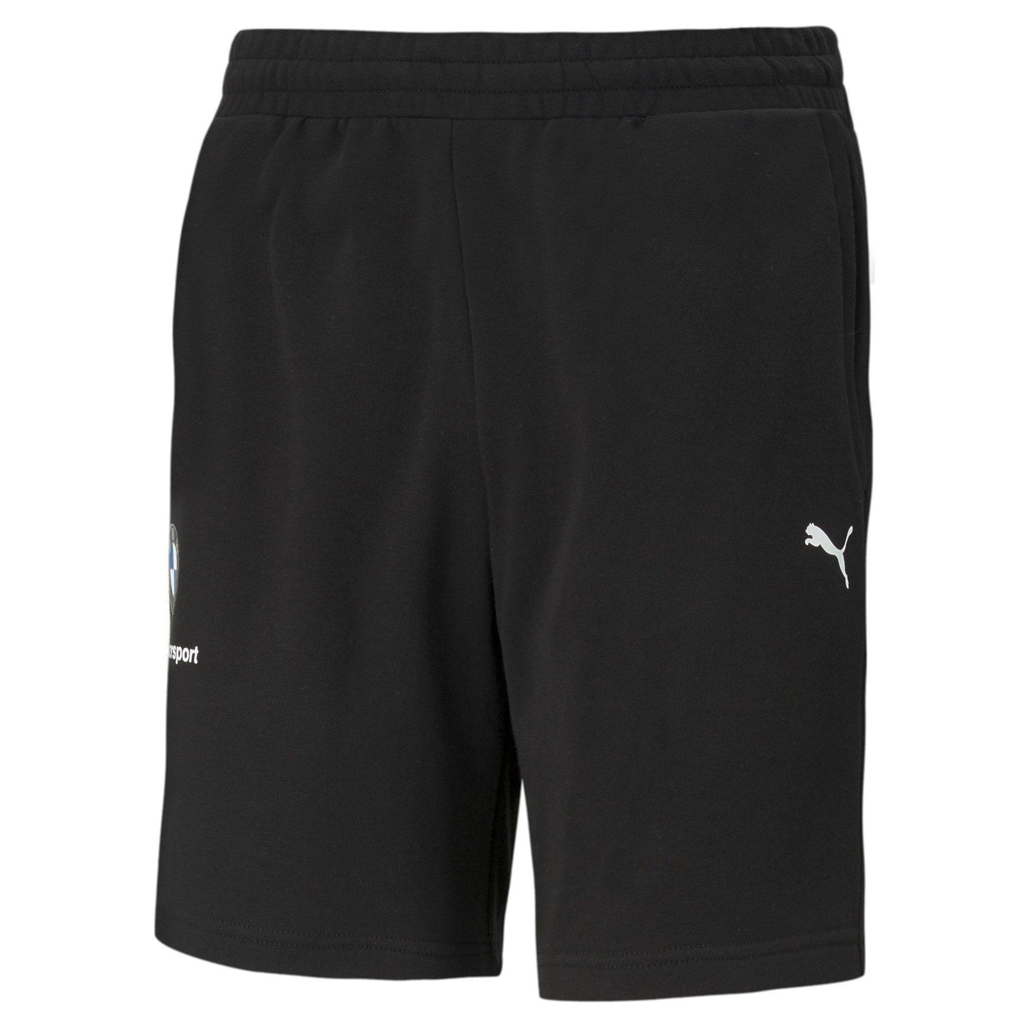 Puma Men's Black BMW M Motorsport Essential Sweat Shorts - BLACK Thumbnail View 4