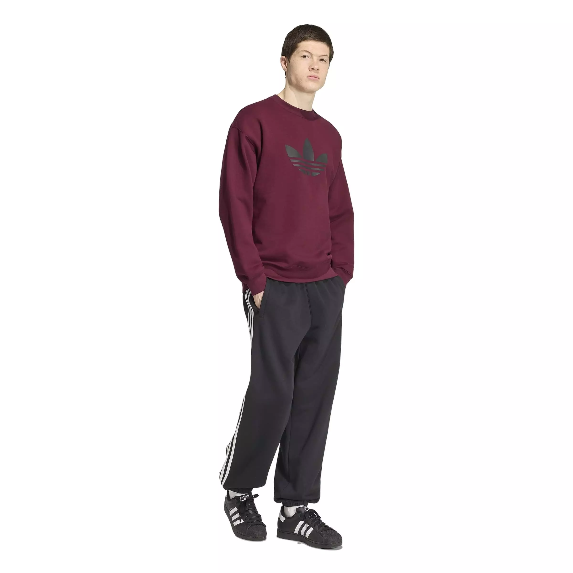 adidas Originals Men's Adicolor 3-Stripes Cuffed Joggers - Black - BLACK