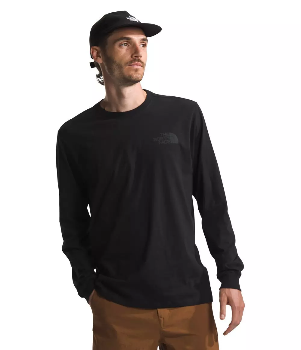 The North Face Men’s Long-Sleeve Sleeve Hit Graphic Tee - BLACK