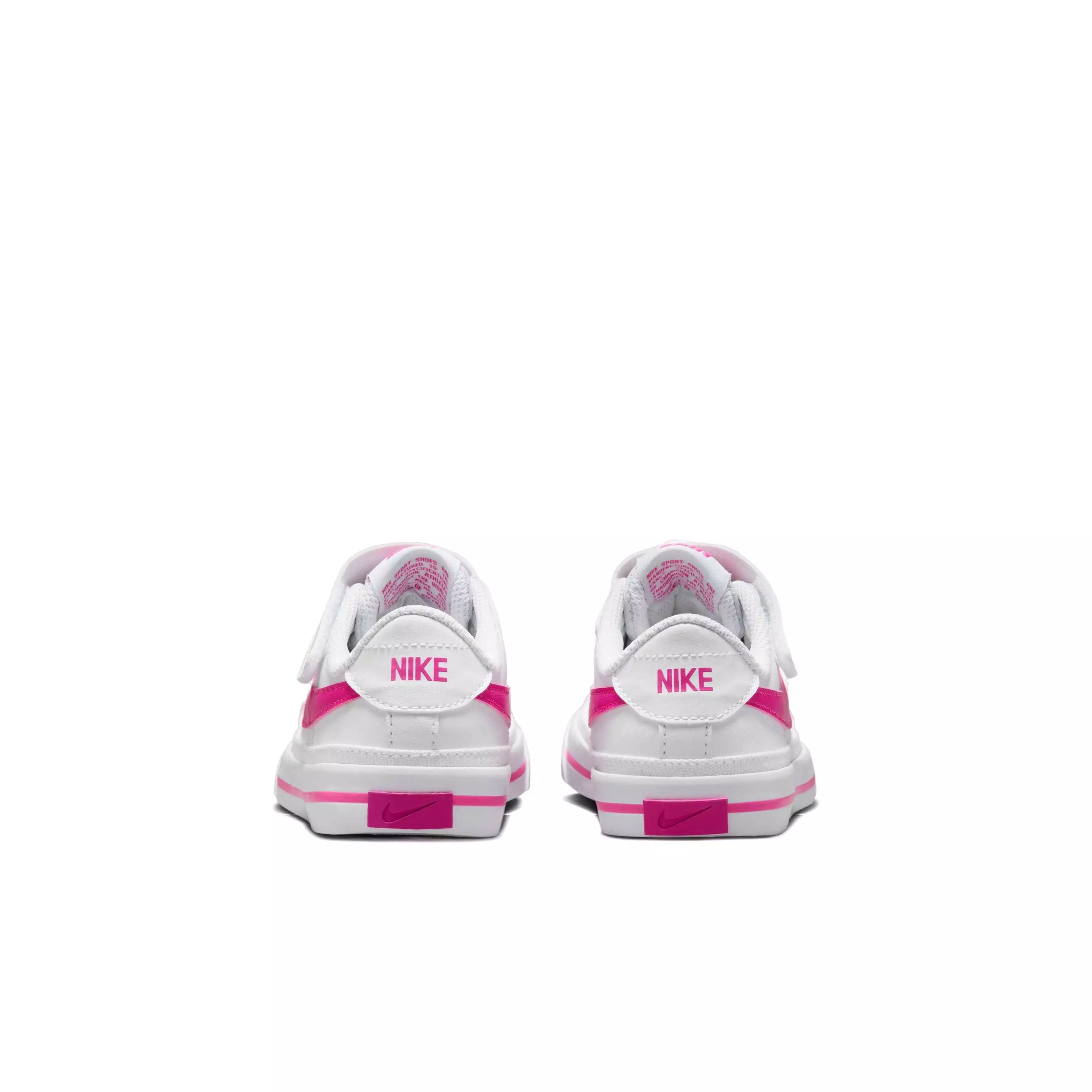 Nike Court Legacy "White/Laser Fuchsia" Preschool Girls' Shoe - WHITE/FUCHSIA