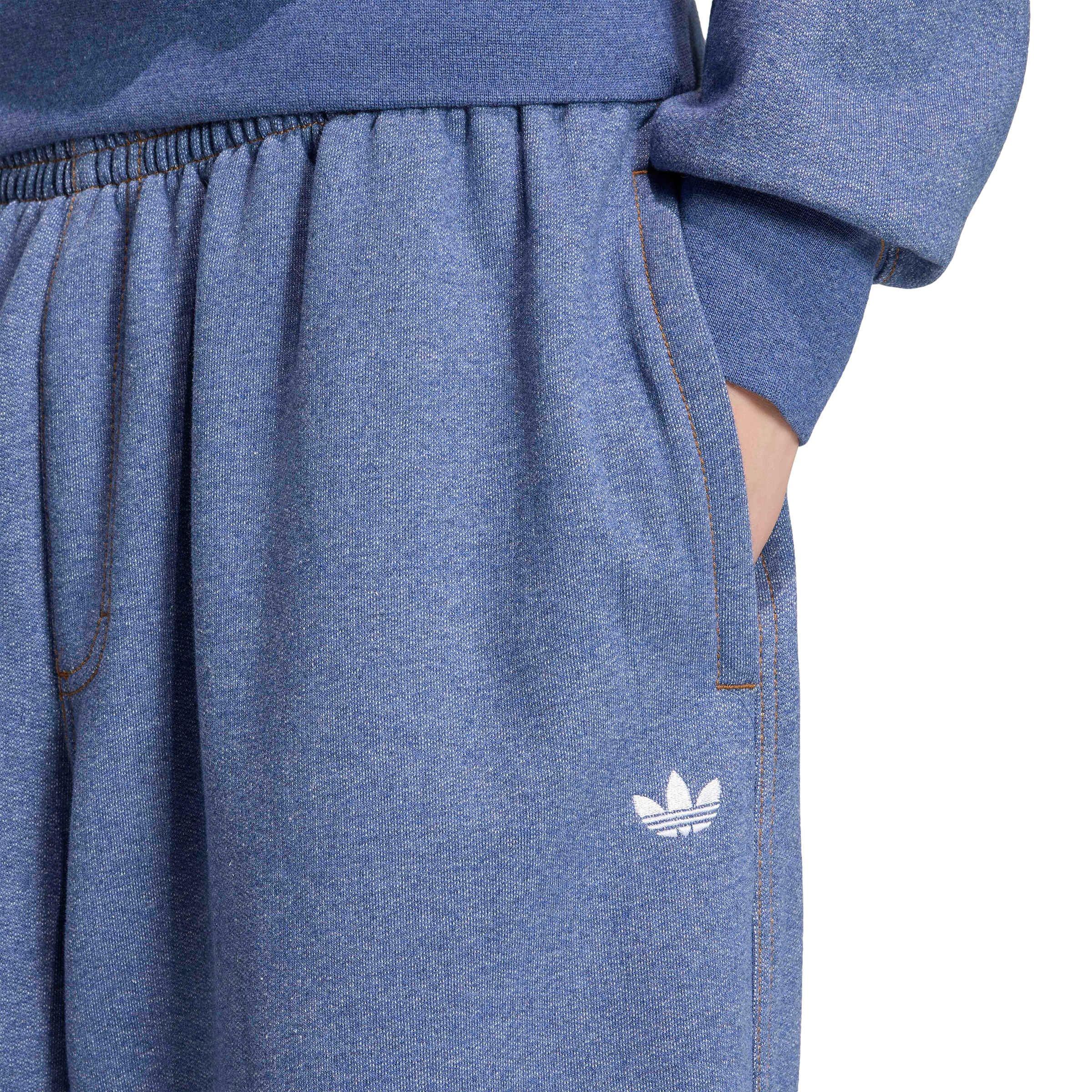 adidas Originals Men's Trefoil Essentials Melange Baggy Open Hem Joggers - Blue - BLUE Thumbnail View 3