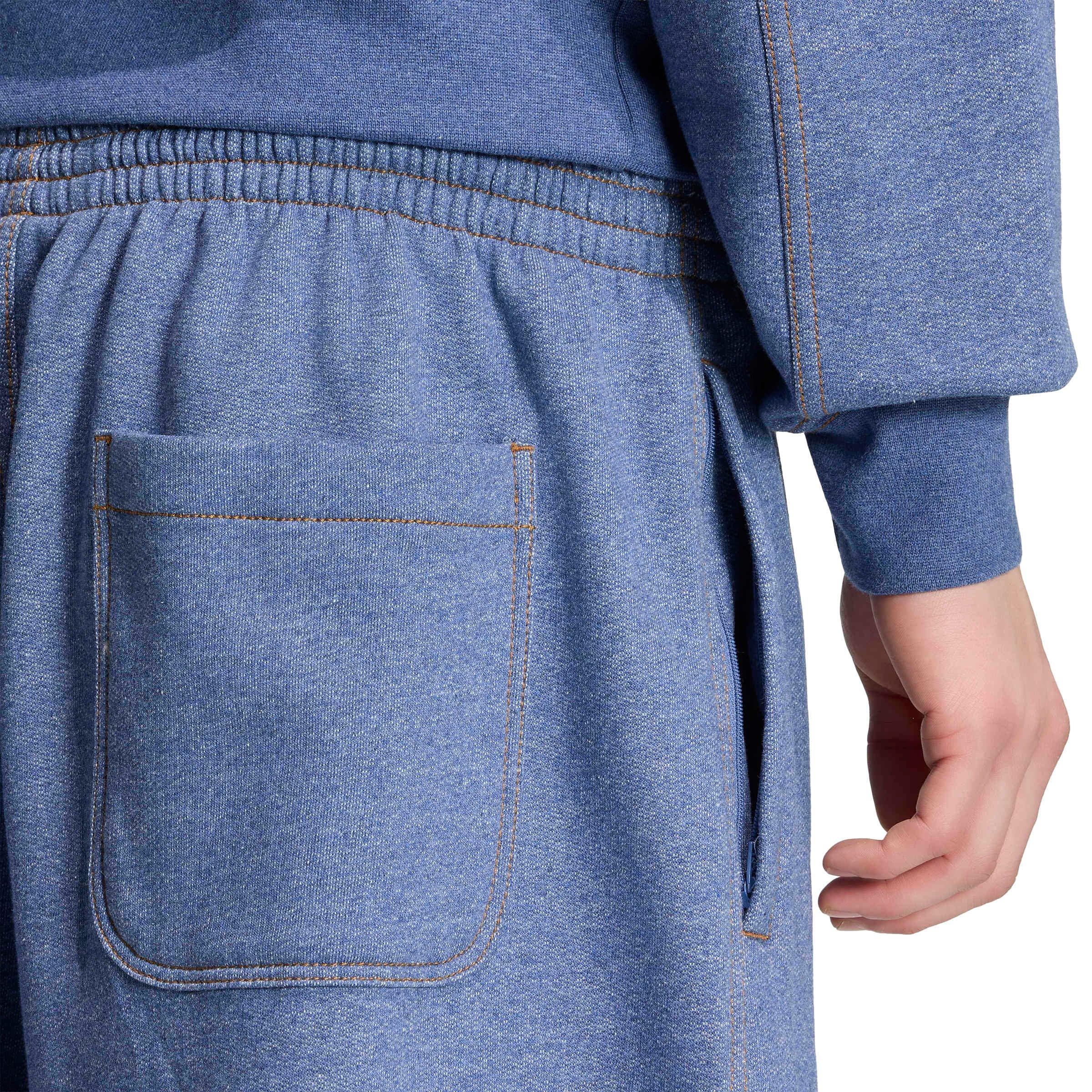 adidas Originals Men's Trefoil Essentials Melange Baggy Open Hem Joggers - Blue - BLUE Thumbnail View 4