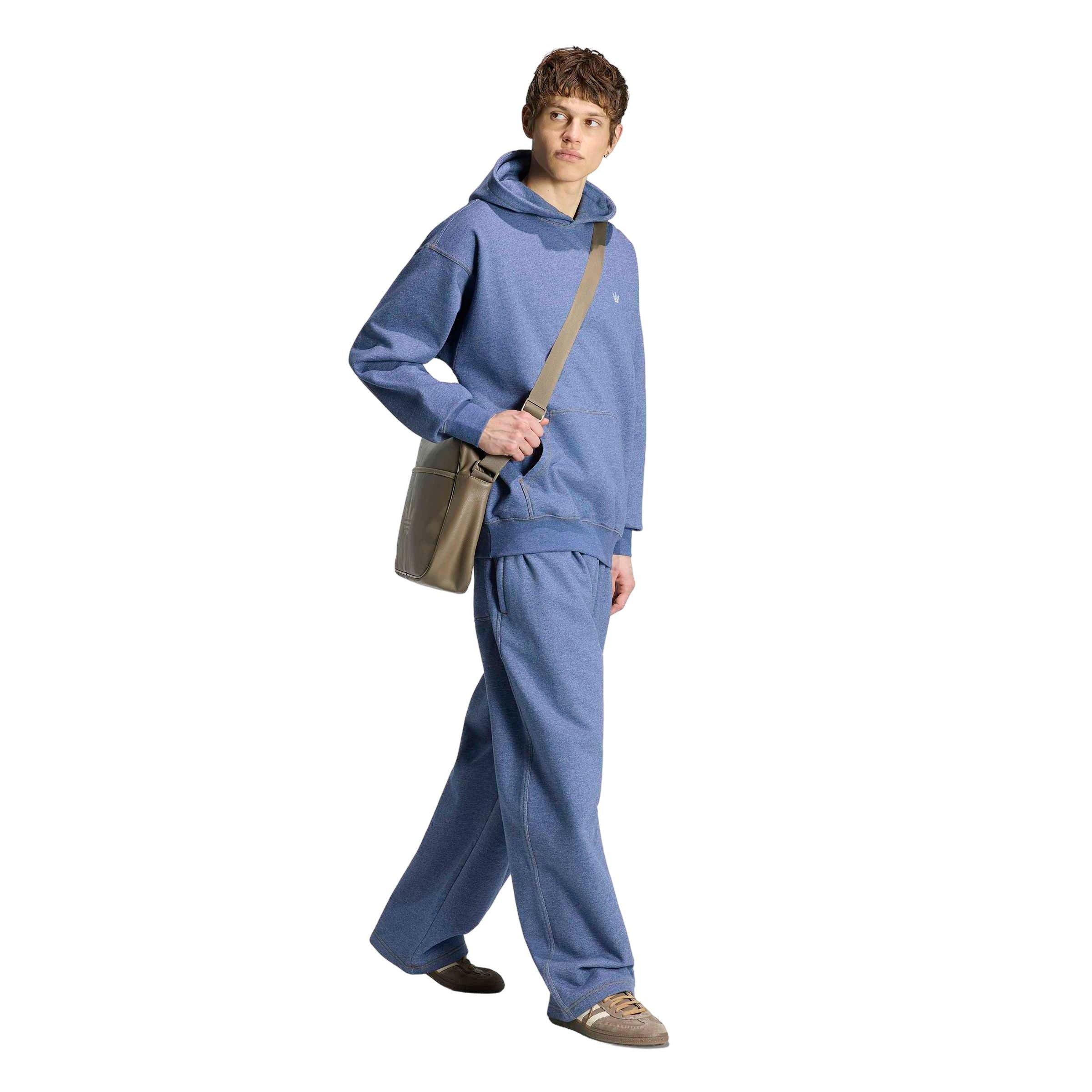 adidas Originals Men's Trefoil Essentials Melange Baggy Open Hem Joggers - Blue - BLUE Thumbnail View 5