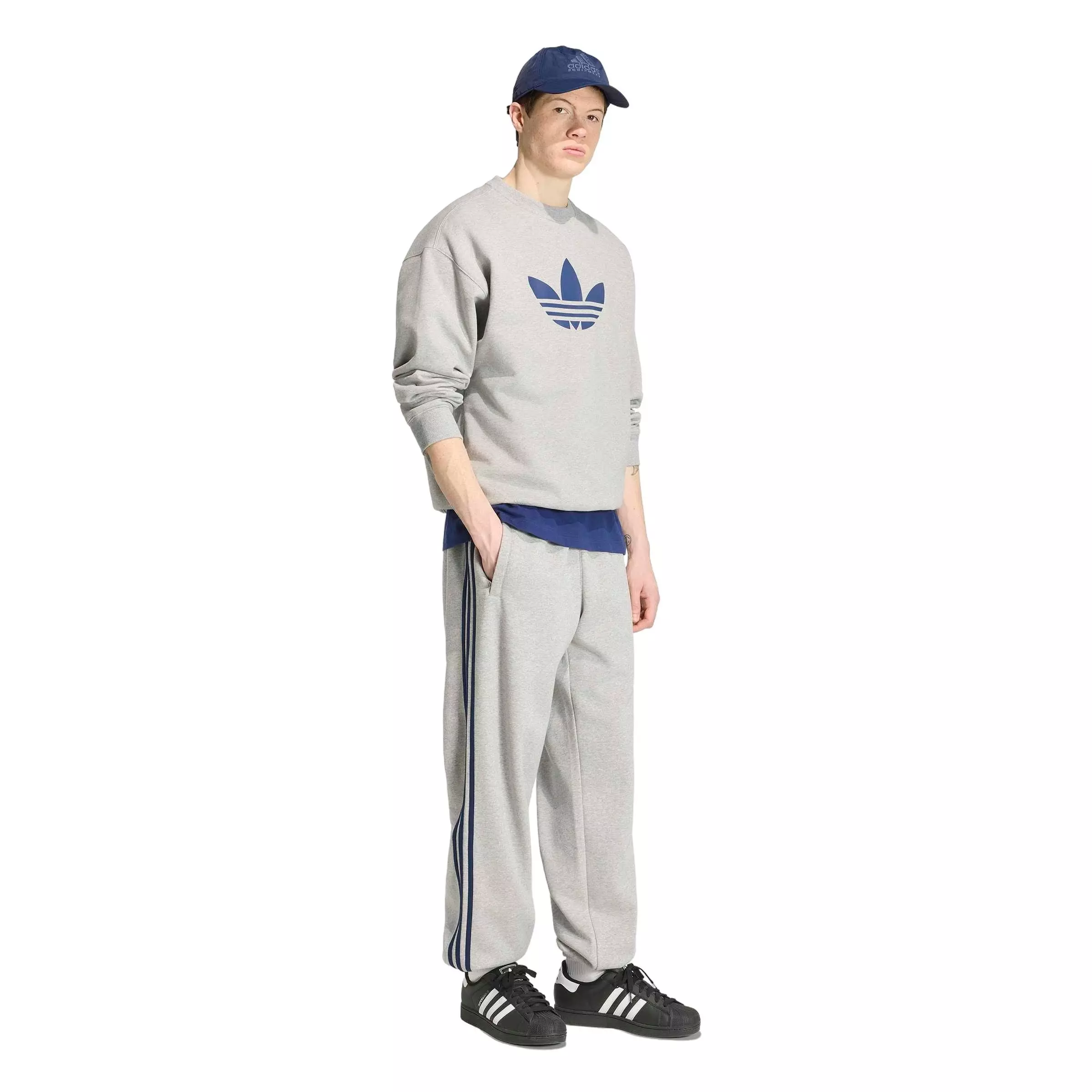 adidas Originals Men's adicolor 3-Stripes Cuffed Joggers - Grey - GREY