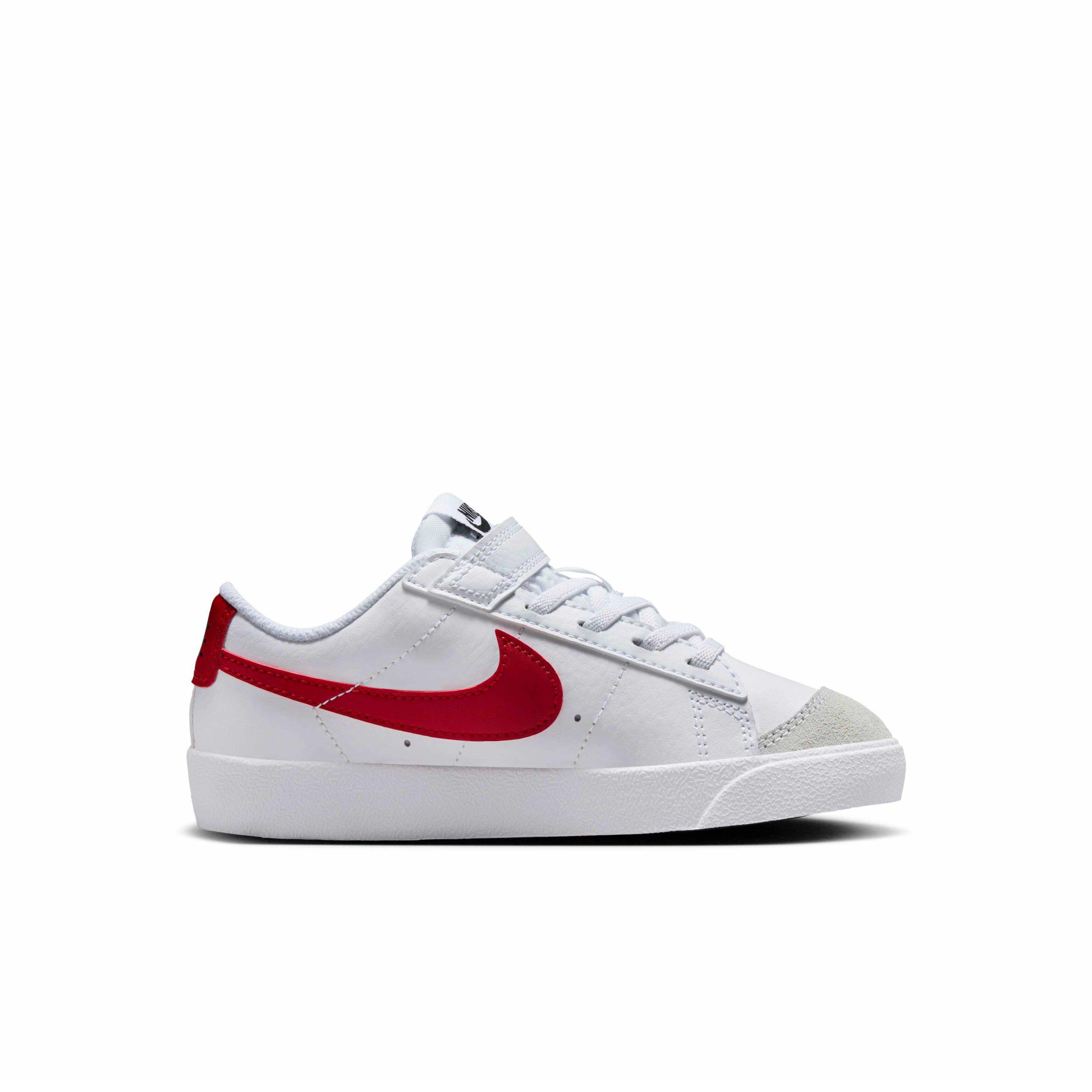 Nike Blazer Low '77 "White/Black/Gym Red" Preschool Boys' Shoe - WHITE/BLACK/RED Thumbnail View 1