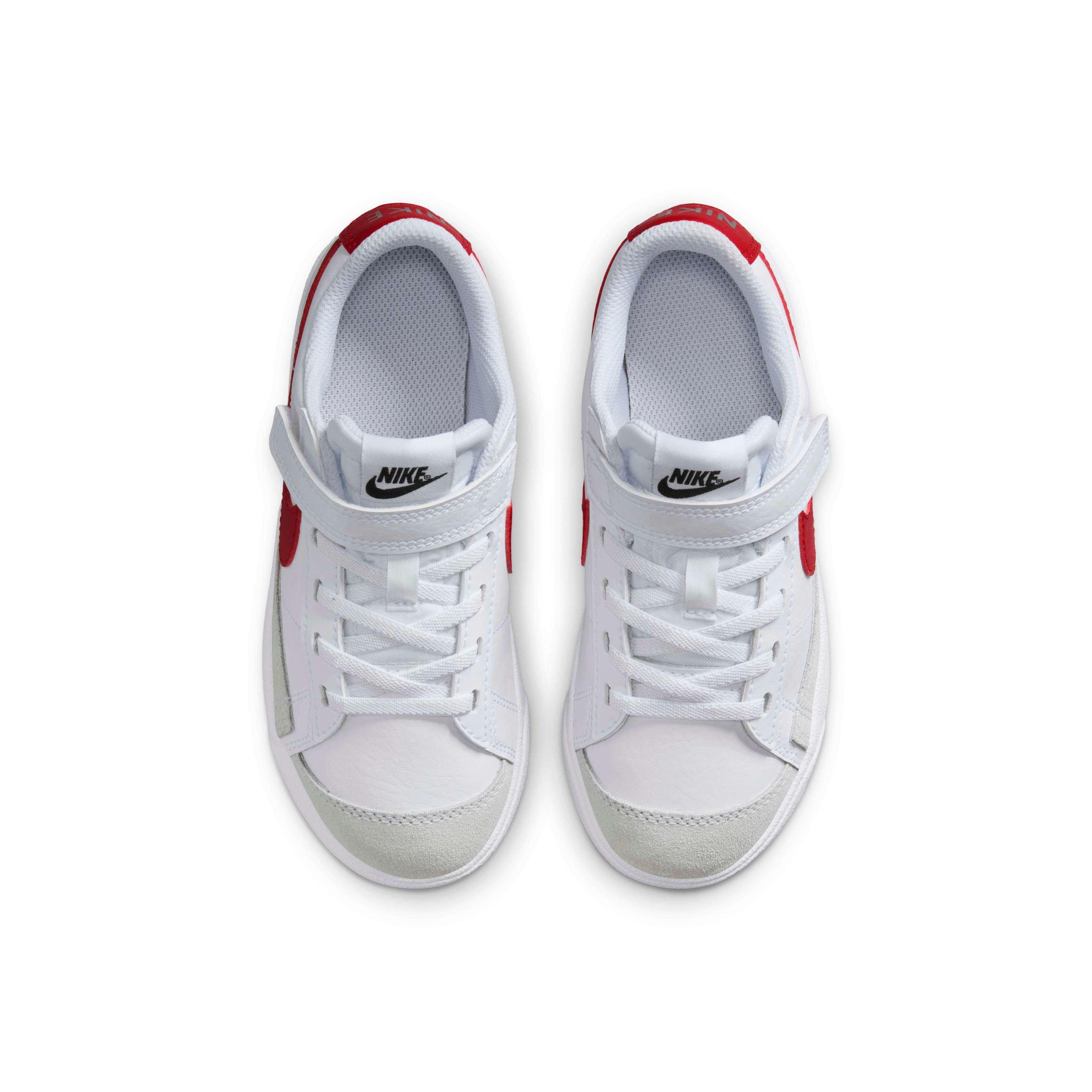 Nike Blazer Low '77 "White/Black/Gym Red" Preschool Boys' Shoe - WHITE/BLACK/RED Thumbnail View 4