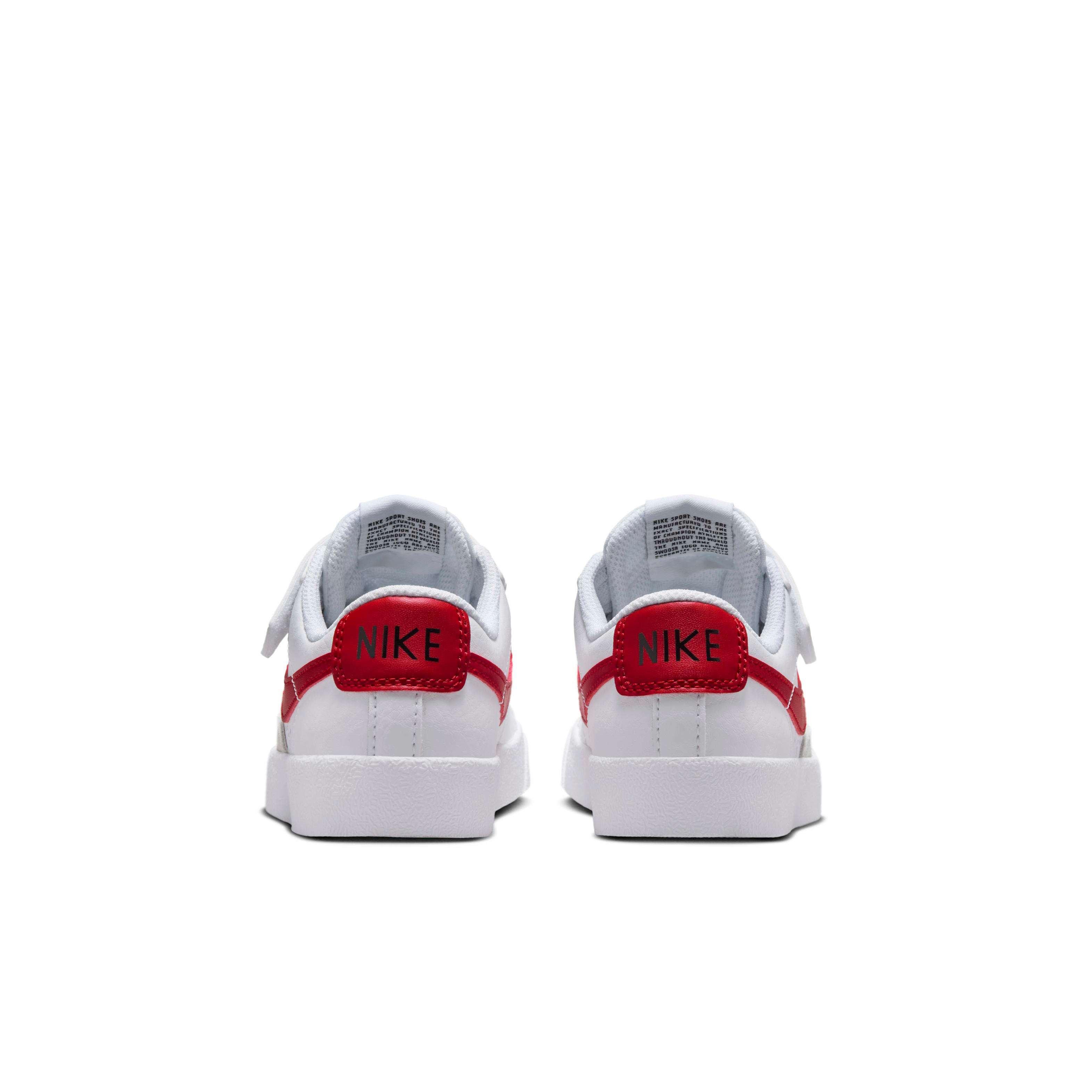 Nike Blazer Low '77 "White/Black/Gym Red" Preschool Boys' Shoe - WHITE/BLACK/RED Thumbnail View 5
