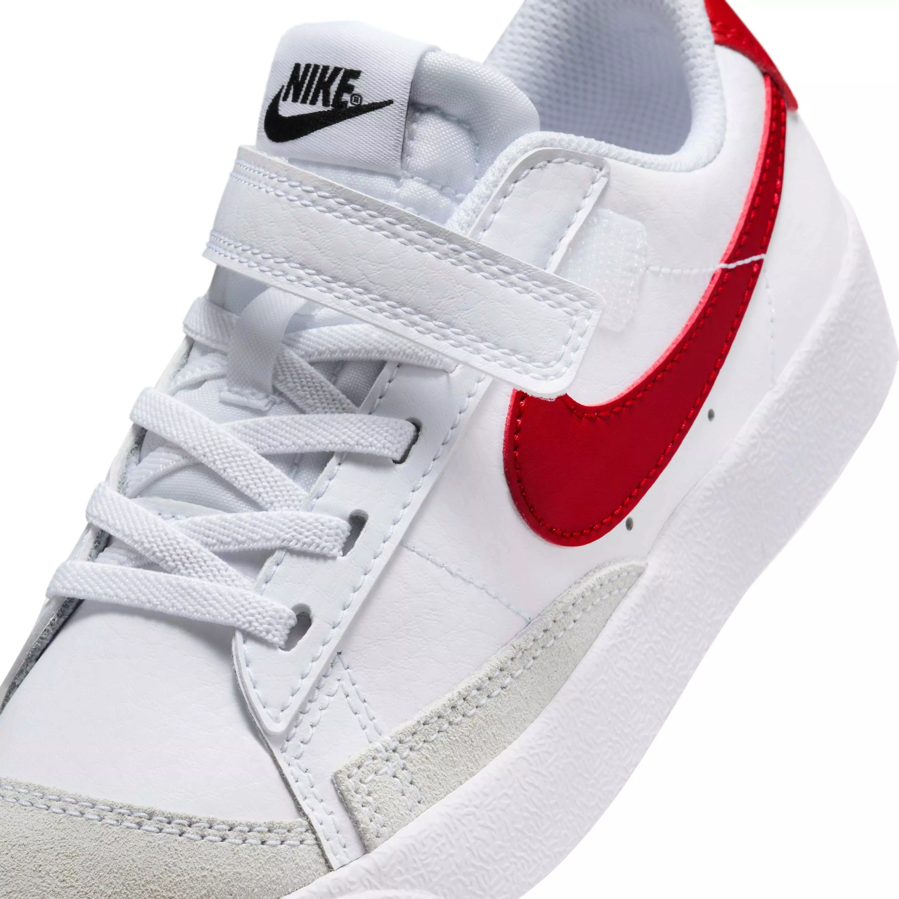 Nike Blazer Low '77 "White/Black/Gym Red" Preschool Boys' Shoe - WHITE/BLACK/RED