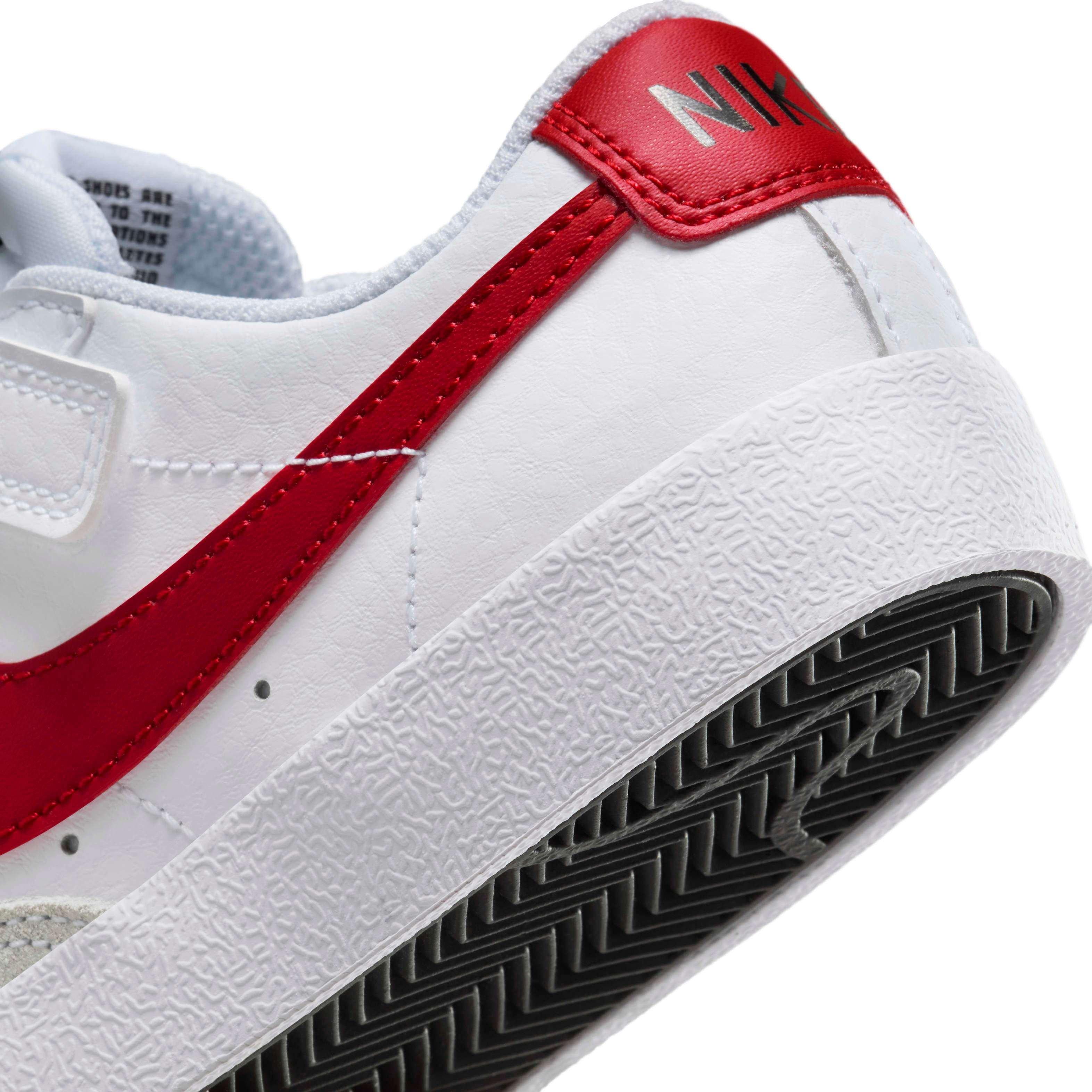 Nike Blazer Low '77 "White/Black/Gym Red" Preschool Boys' Shoe - WHITE/BLACK/RED Thumbnail View 8