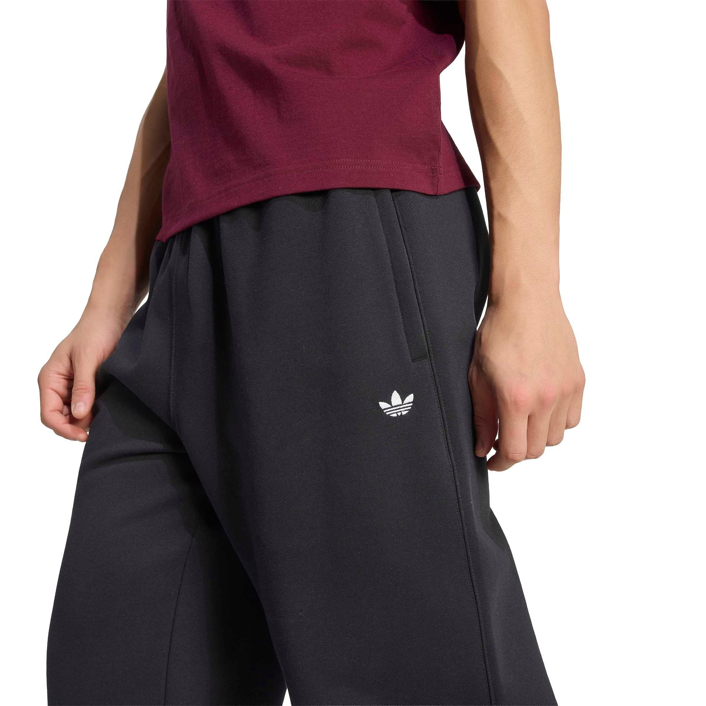 adidas Originals Men's Trefoil Essentials Open Hem Joggers - Black - BLACK Thumbnail View 3