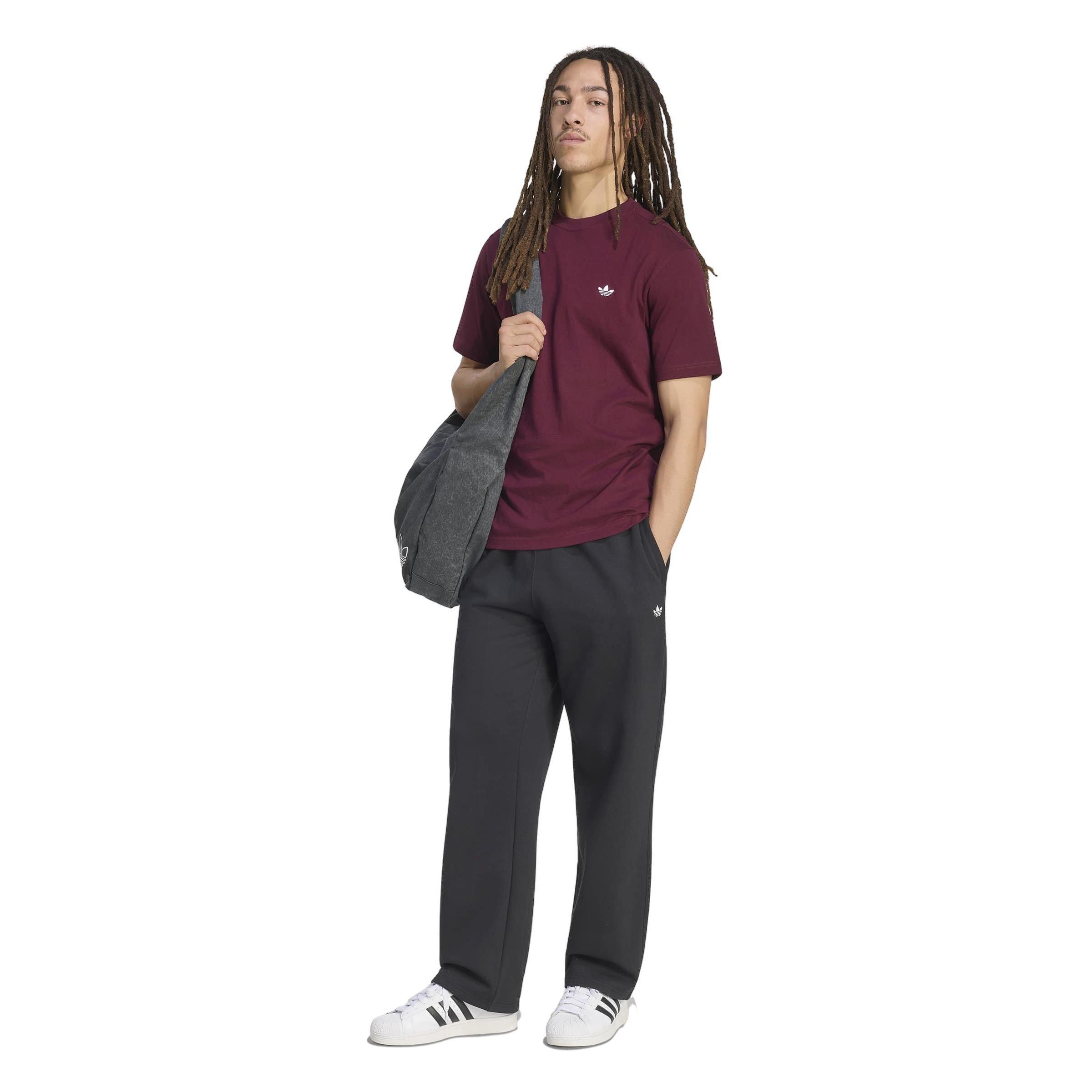 adidas Originals Men's Trefoil Essentials Open Hem Joggers - Black - BLACK Thumbnail View 5