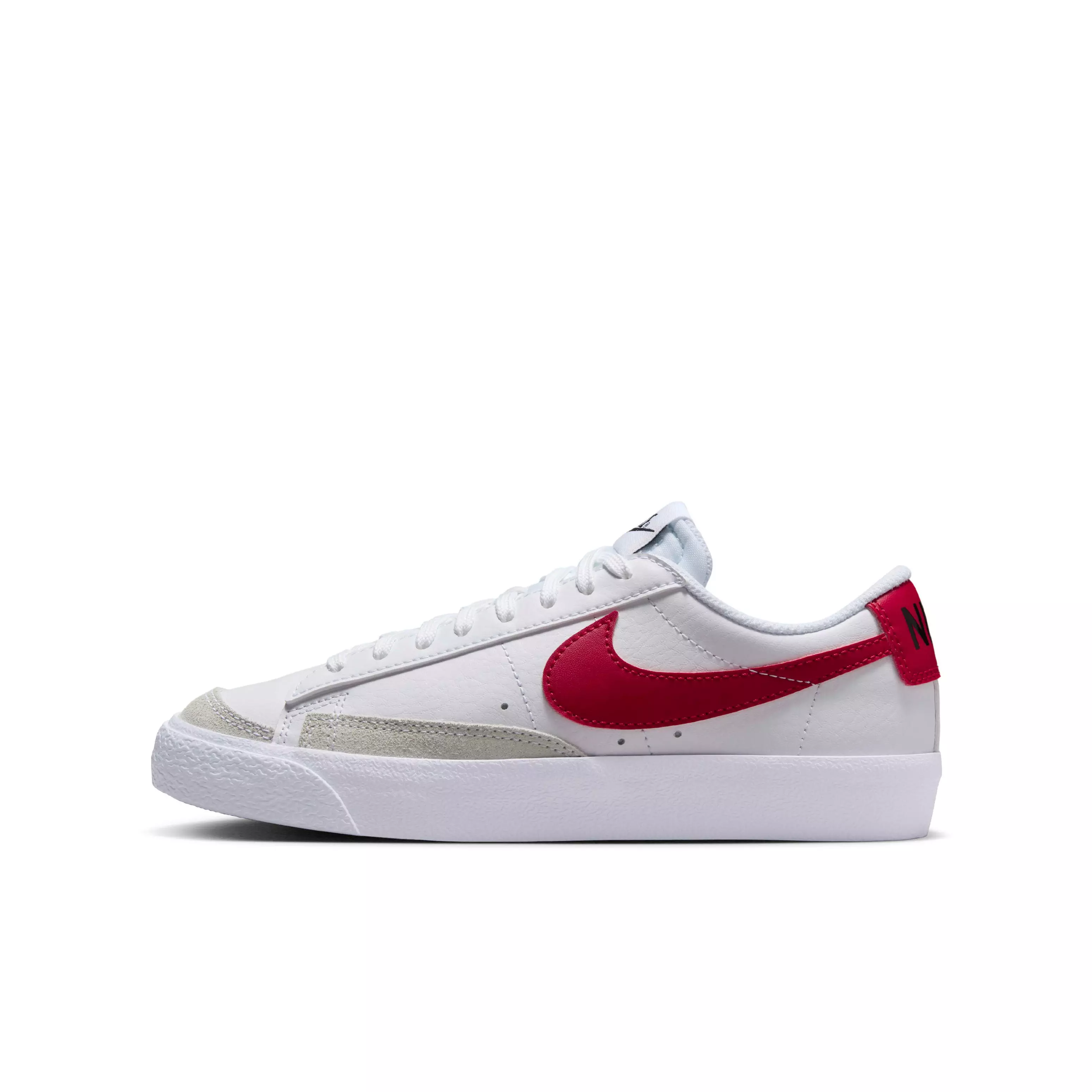 Nike Blazer Low '77 "White/Black/Gym Red" Grade School Boys' Shoe - WHITE/BLACK/RED