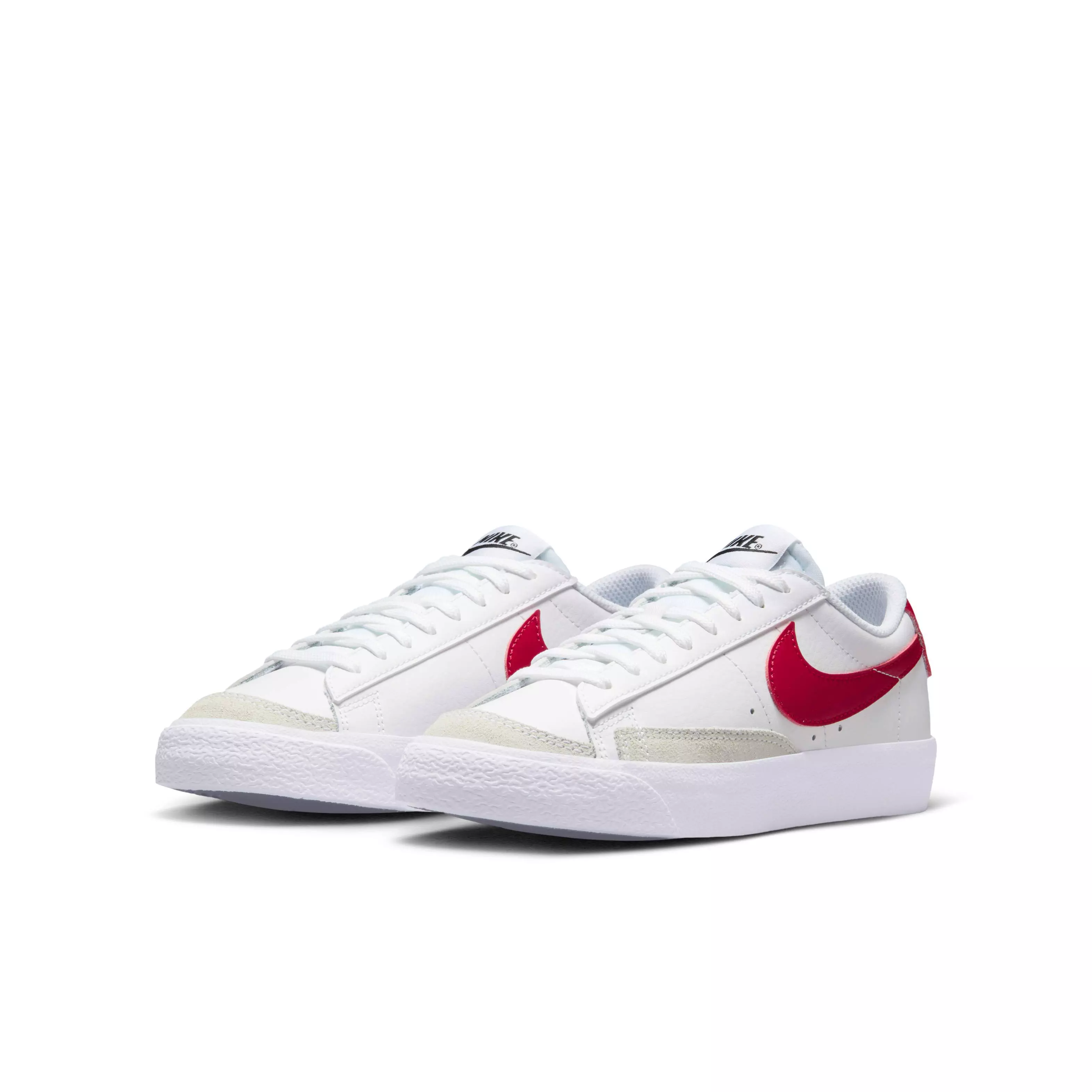 Nike Blazer Low '77 "White/Black/Gym Red" Grade School Boys' Shoe - WHITE/BLACK/RED